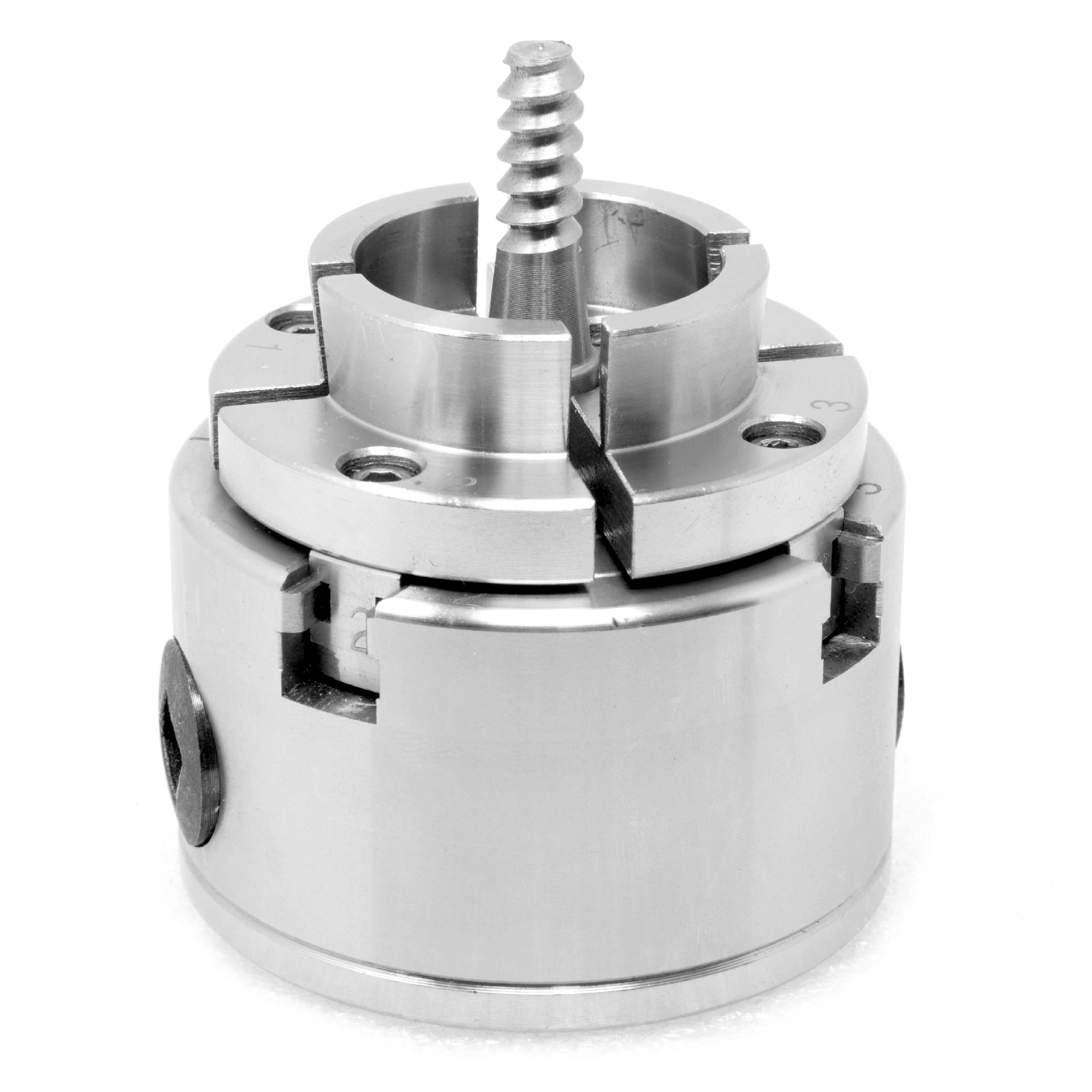 WEN LA4275 2.75 Inch 4 Jaw Self Centering Keyed Lathe Chuck Set with 1 Inch x 8TPI Thread - Perfect for Metalworking, Woodturning & DIY Projects on Mini Lathes