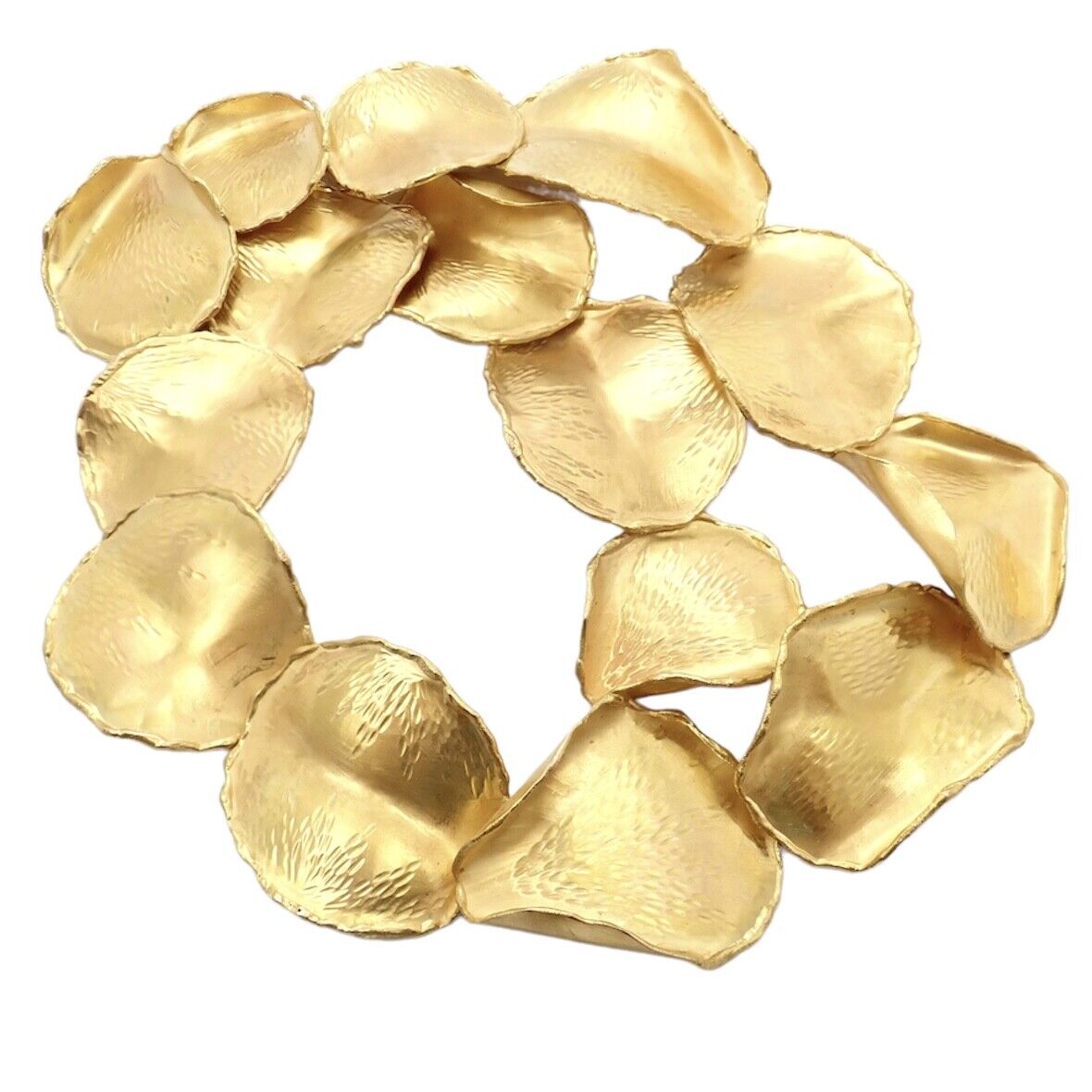 Authentic Tiffany & Co Angela Cummings 18k Yellow Gold Rose Petal Necklace Vintage 1979 - Elegant Jewelry Gift for Women, Perfect for Weddings, Anniversaries & Special Occasions