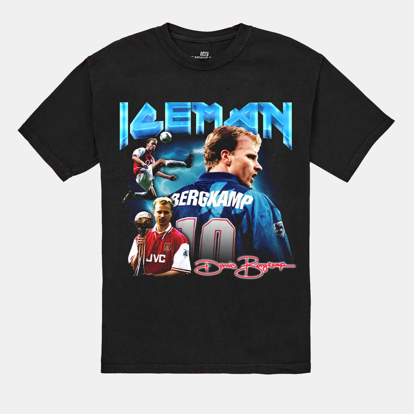 Live Breathe Futbol Bergkamp T-Shirt - Vintage Football Fan Jersey for Men & Women - Perfect for Soccer Games, Training & Casual Wear