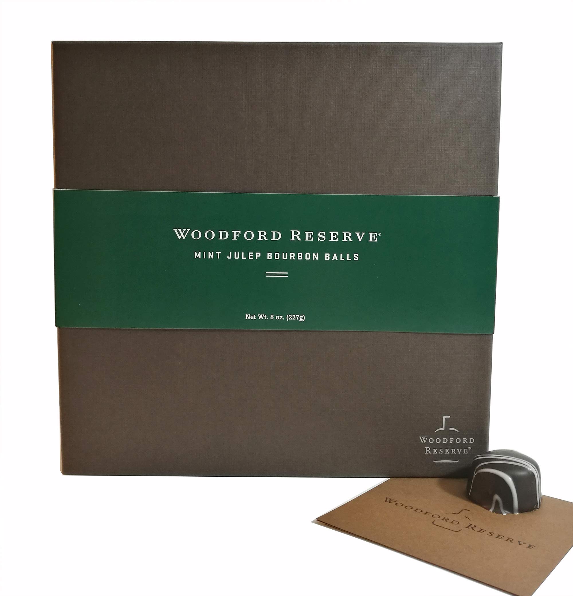 Woodford Reserve Premium Mint Julep Bourbon Ball Gift Box - 16 Delicious Bourbon Candies | Perfect Holiday, Birthday & Corporate Gifts | Great for Kentucky Derby Parties & Whiskey Lover Treats