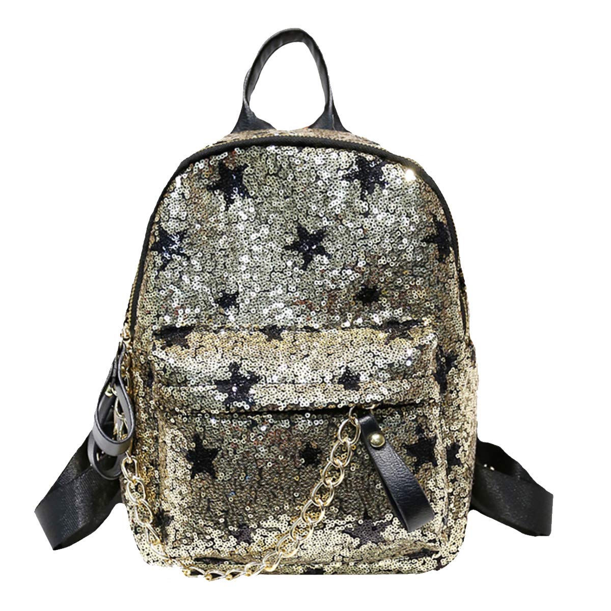 Reversible Sequin Backpack for Women - Sparkly Glitter School Bag for Girls, Gold | Fashion & Party Use