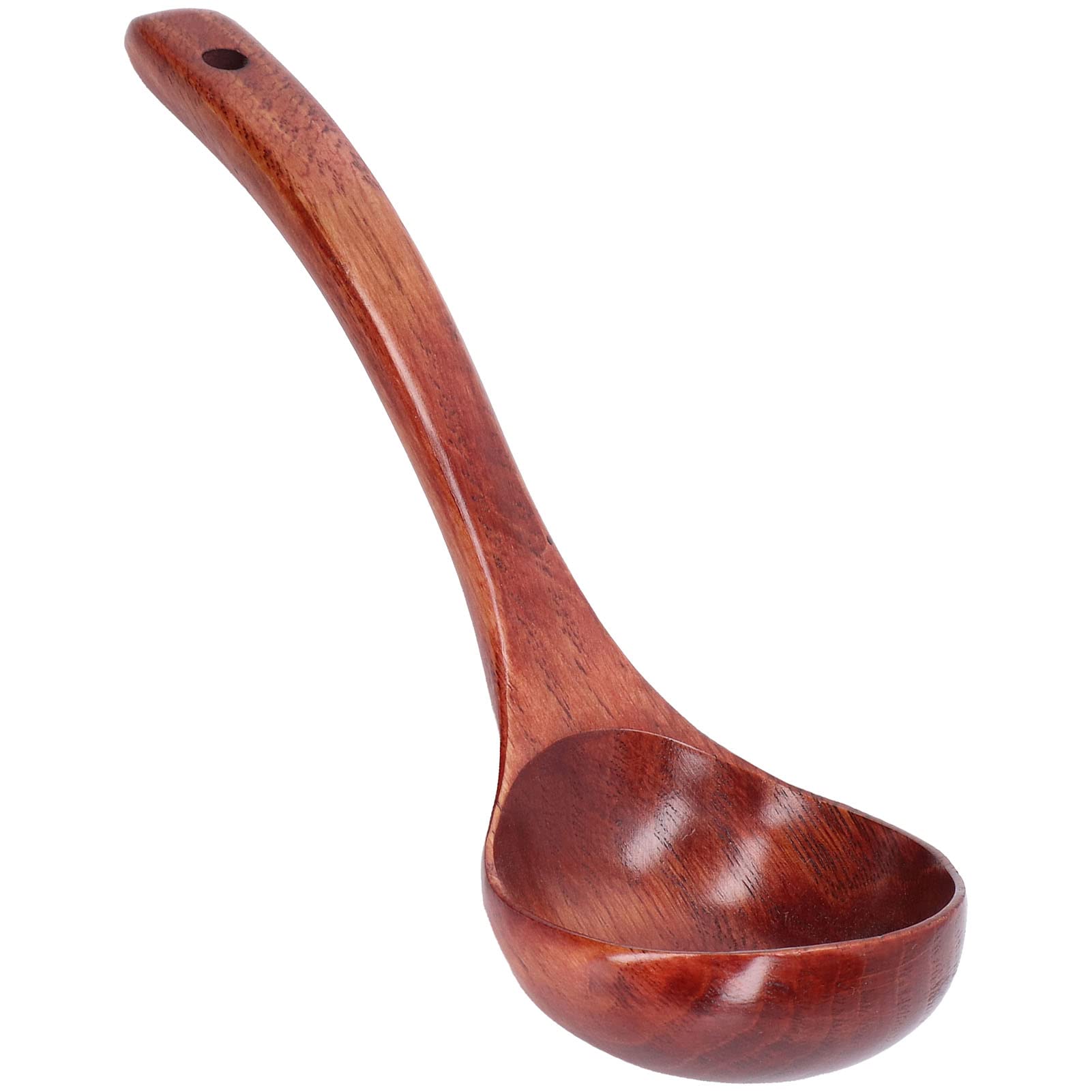 Wooden Soup Ladle with Long Handle - Heat Resistant Kitchen Cooking Utensil for Serving Soups, Stews & Sauces - Perfect for Home, Dining Room & Restaurant Use