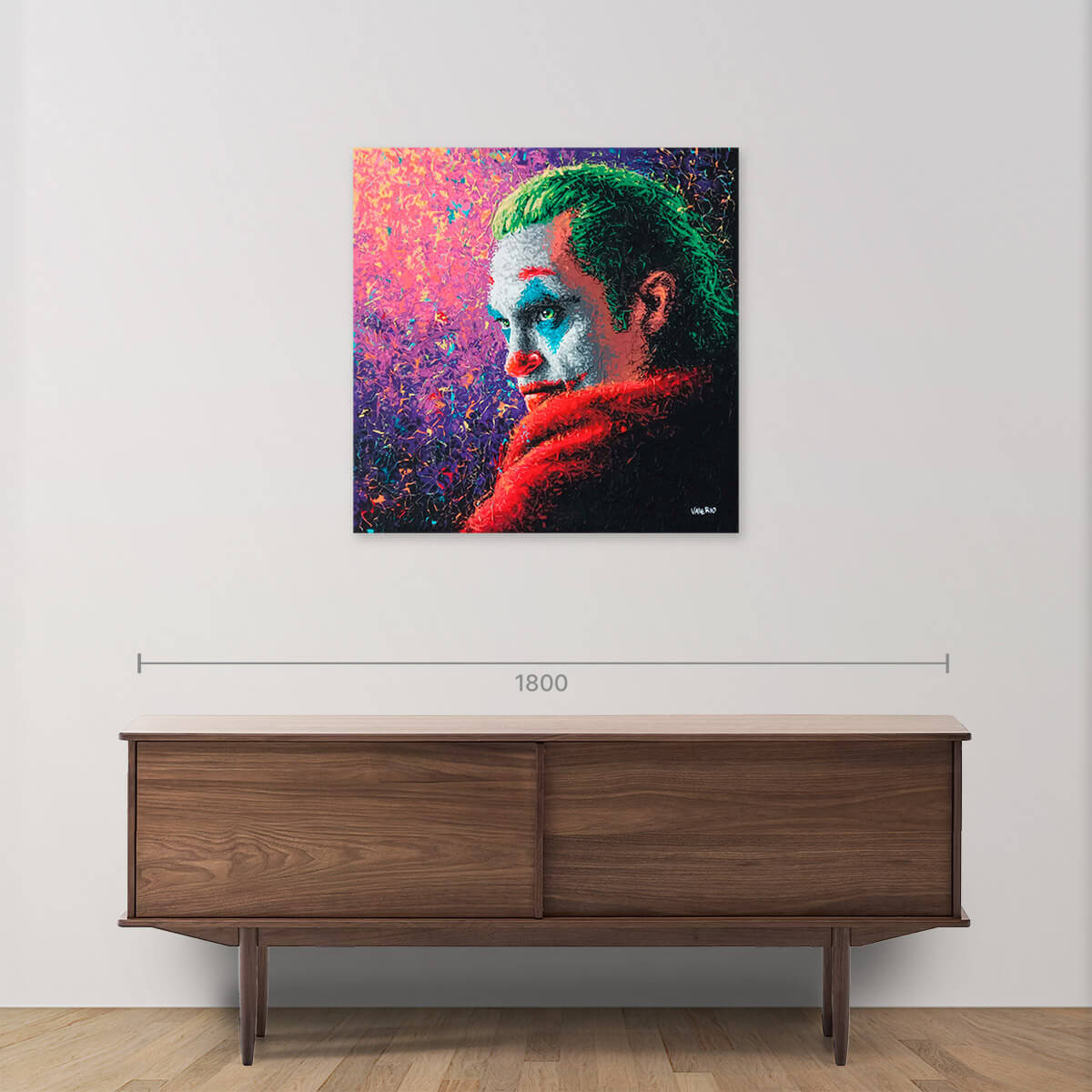 Joker Mixed Technique Acrylic Canvas Painting - Unique Artwork for Home Decor, Office & Gifts | Perfect for Superhero Fans & Pop Art Collectors