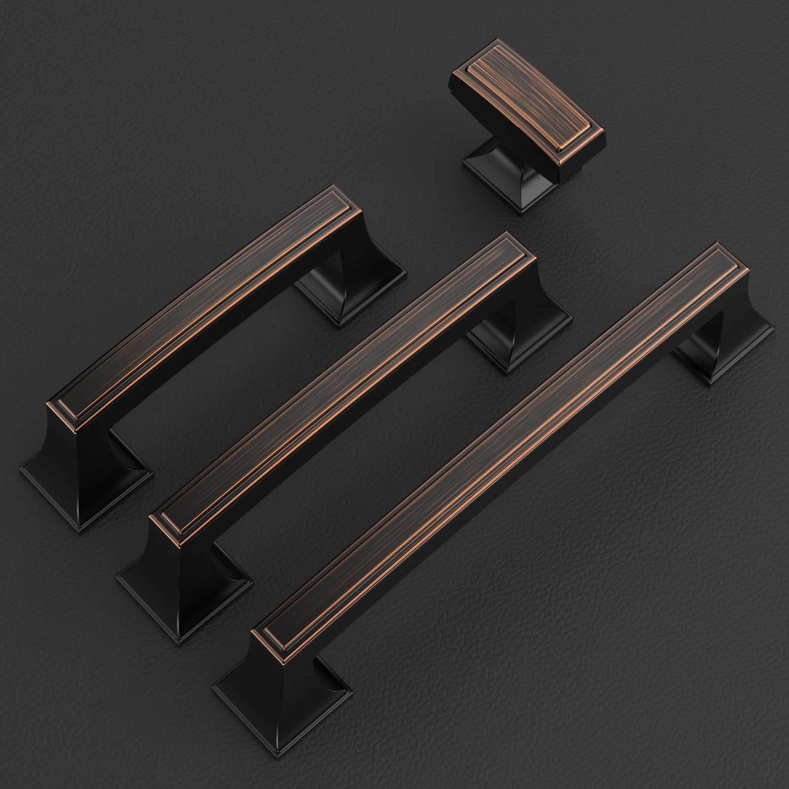 5 Pack Oil Rubbed Bronze 3 Inch Kitchen Cabinet Handles - Durable Cabinet Pulls & Drawer Hardware for Modern Kitchens, Bathrooms & Office Cabinets