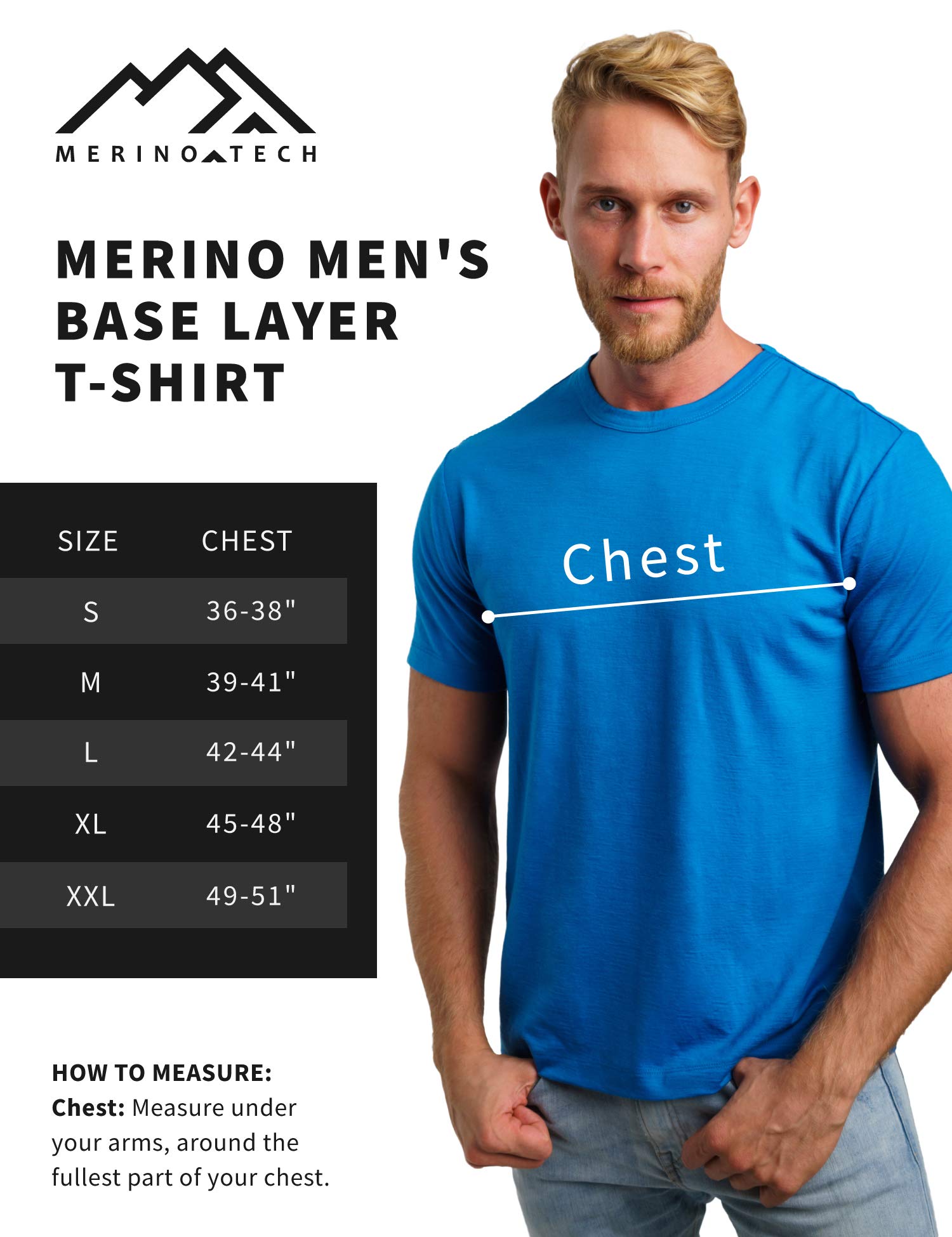 Premium 100% Organic Merino Wool T-Shirt for Men - Ultra Soft Lightweight Base Layer & Hiking Socks Set - Perfect for Outdoor Adventures, Travel & Everyday Comfort