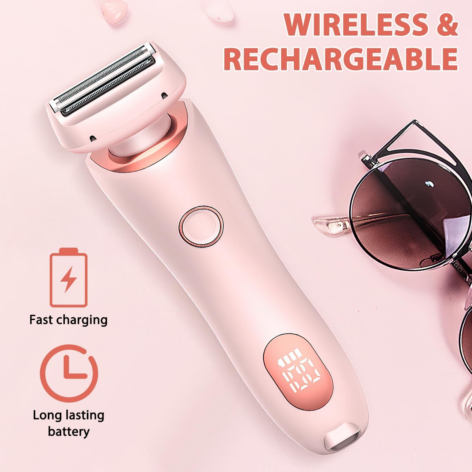 Dusk Razor for Women - The Glide Pro 3.0 Electric Shaver, Waterproof 2-in-1 Wet & Dry Women's Razor with Removable Head (Blue) | Perfect for Travel, Showering & Smooth Legs at Home