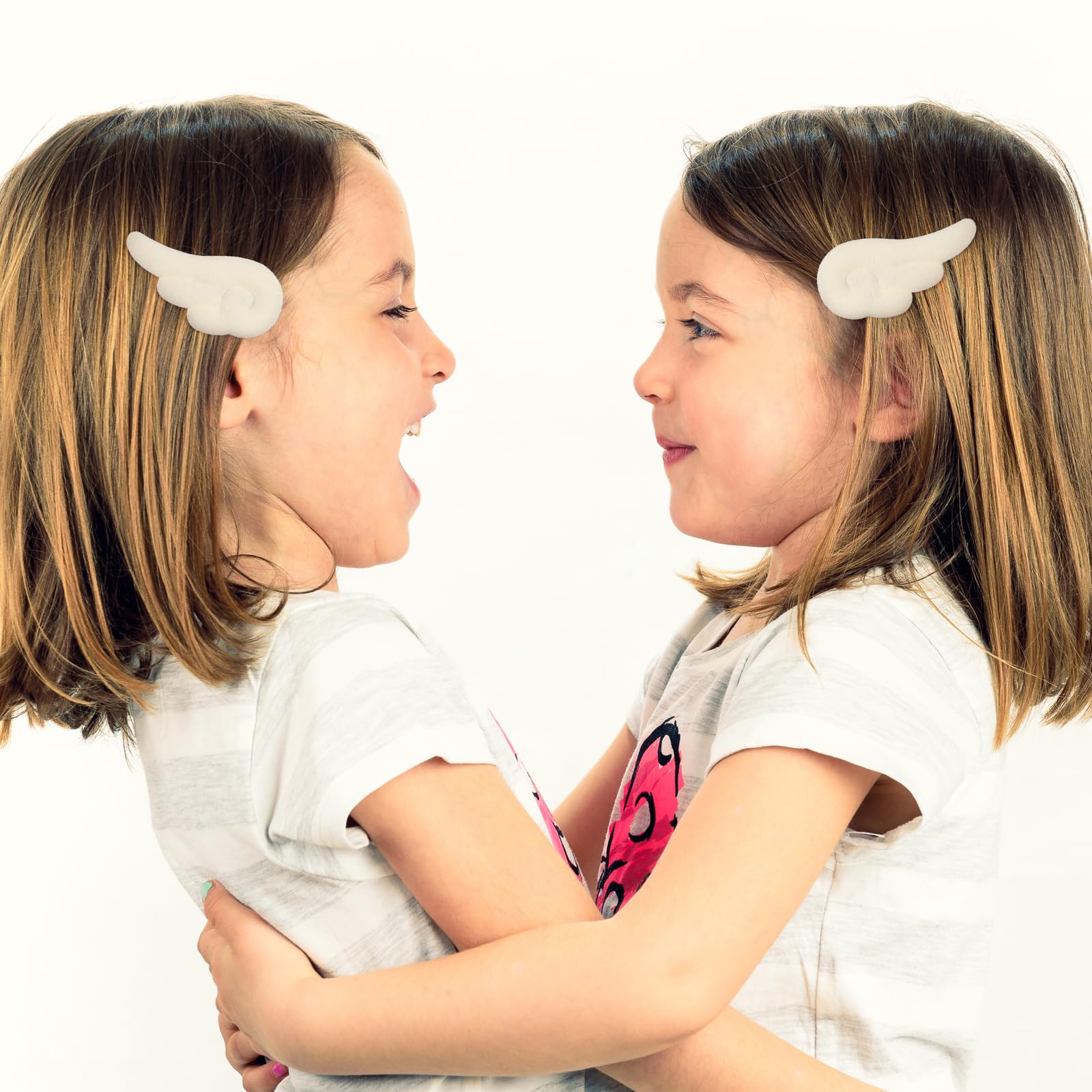 Beaupretty Angel Wings Hair Clips - Cute Cartoon Plush Non-Slip Hair Barrettes for Girls & Women (White) | Perfect for Parties, Weddings, Cosplay & Everyday Hair Accessories