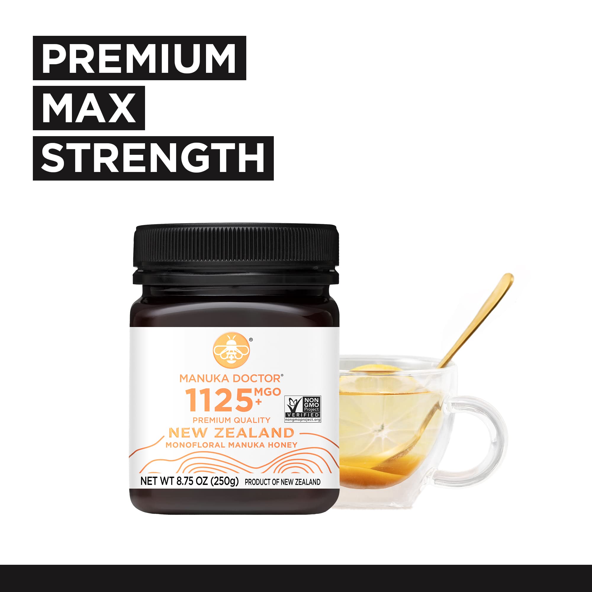 MANUKA DOCTOR MGO 1125+ Raw Honey - Pure New Zealand Monofloral for Immunity & Wellness