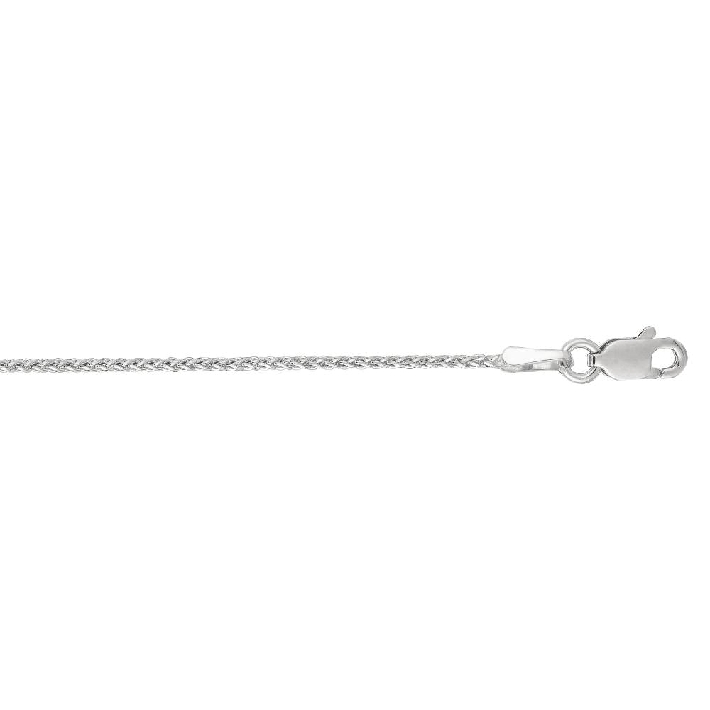14K Gold 1.1mm Diamond Cut Round Wheat Chain Necklace for Women - Elegant Layering Piece for Everyday Wear & Special Occasions