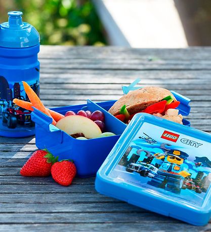 LEGO City Lunch Box Set - Durable Blue Lunch Container for Kids, School & Office Use - Perfect for Meals, Snacks & On-the-Go Dining