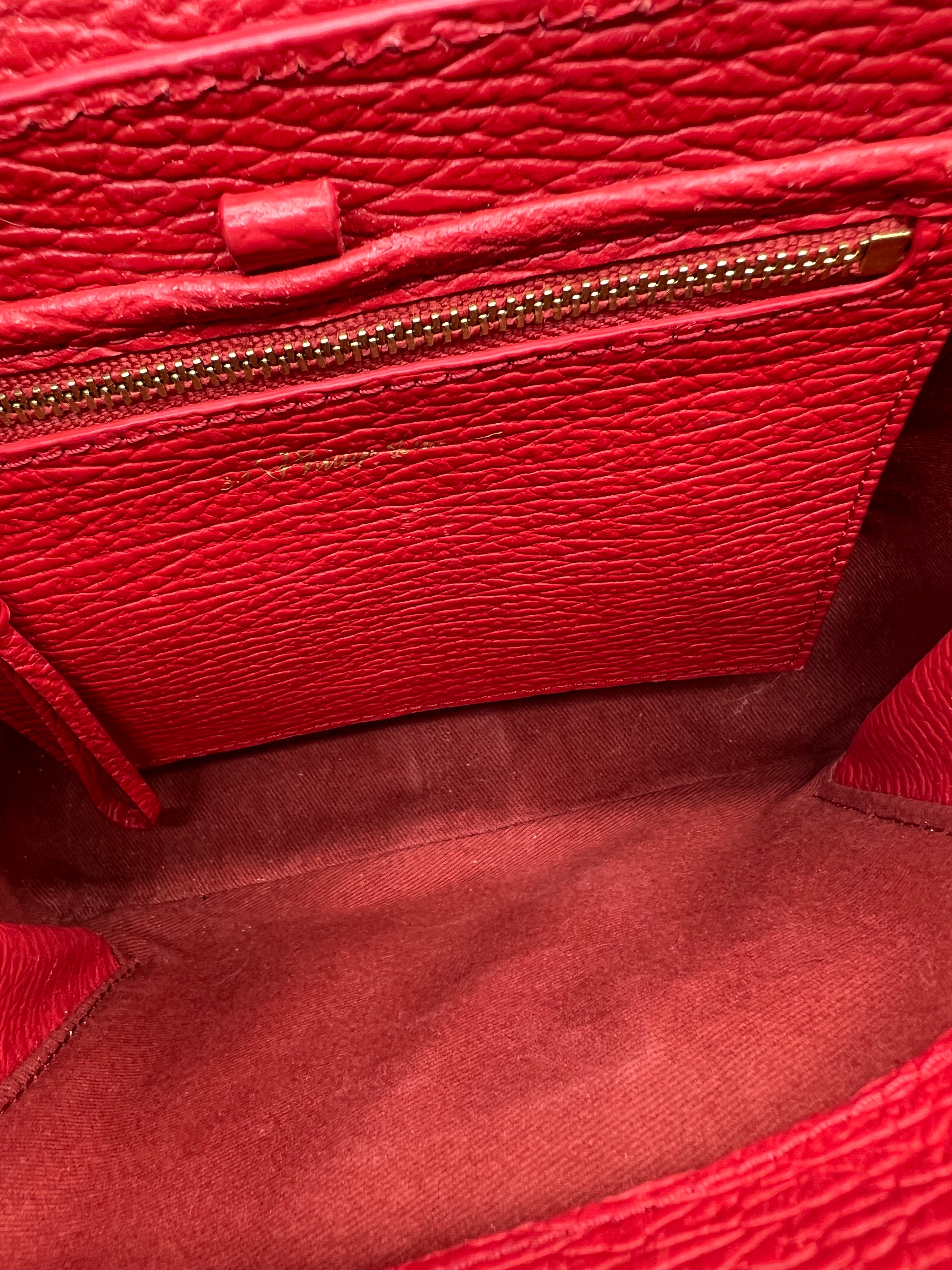 Phillip Lim Red Leather Mini Pashli Shoulder Bag for Women - Stylish Crossbody Purse for Date Night, Work & Travel | Fashionable Handbag with Adjustable Strap