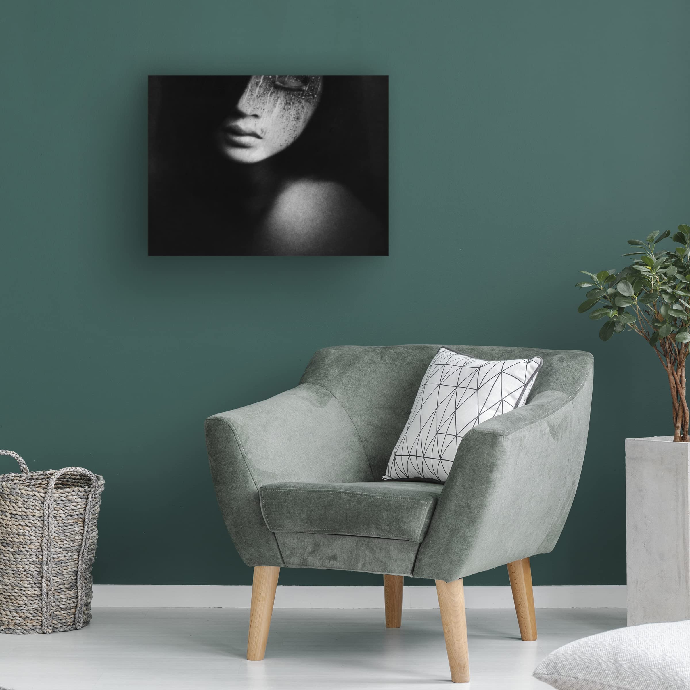 Trademark Fine Art 'Solitude' Canvas Wall Art by Hari Sulistiawan - Hand-Painted Modern Abstract Painting for Living Room, Bedroom & Office Decor
