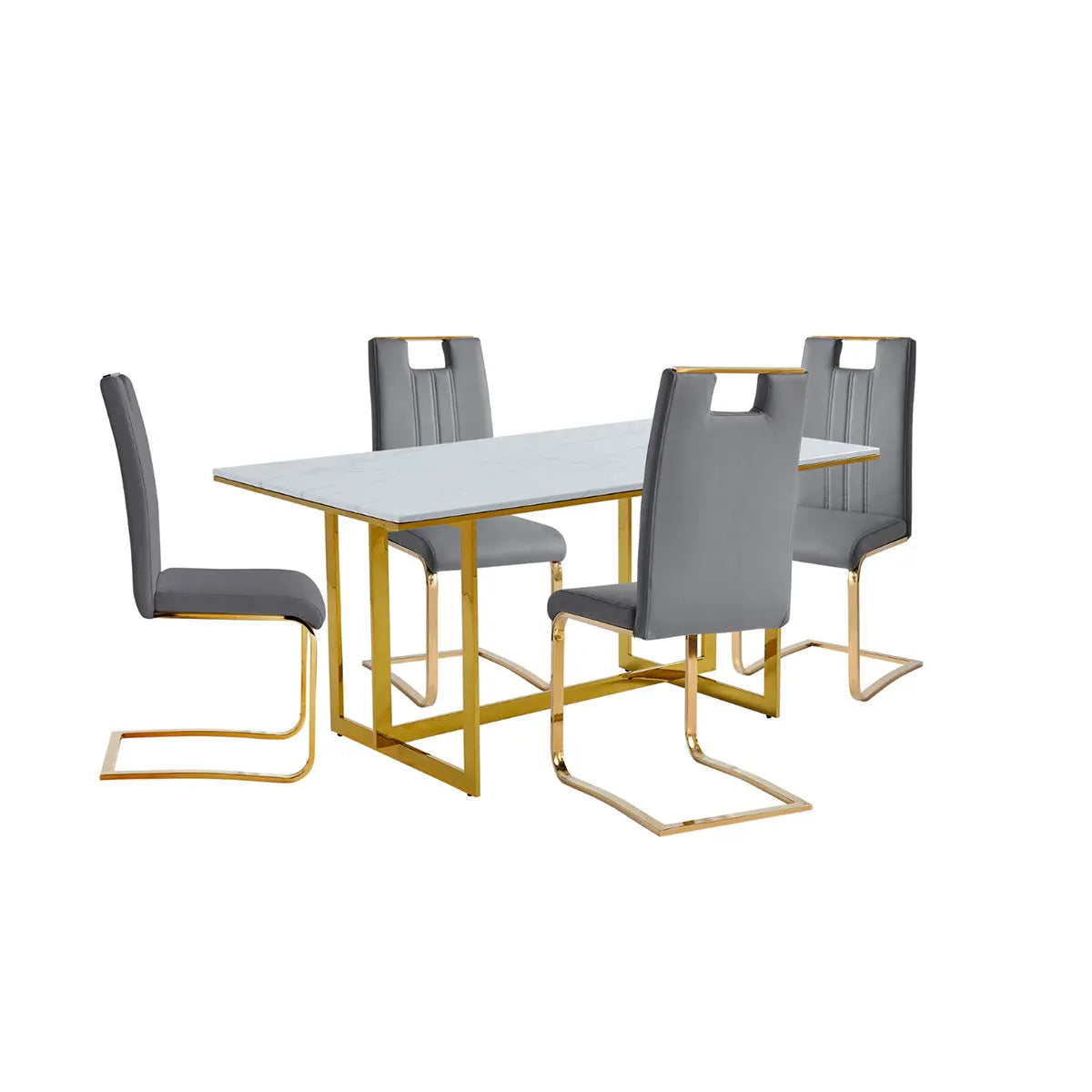 Althea 5-Piece Dining Set 7451 - Modern Kitchen Table & Chairs for Small Spaces, Perfect for Apartments, Breakfast Nooks & Cozy Dining Areas