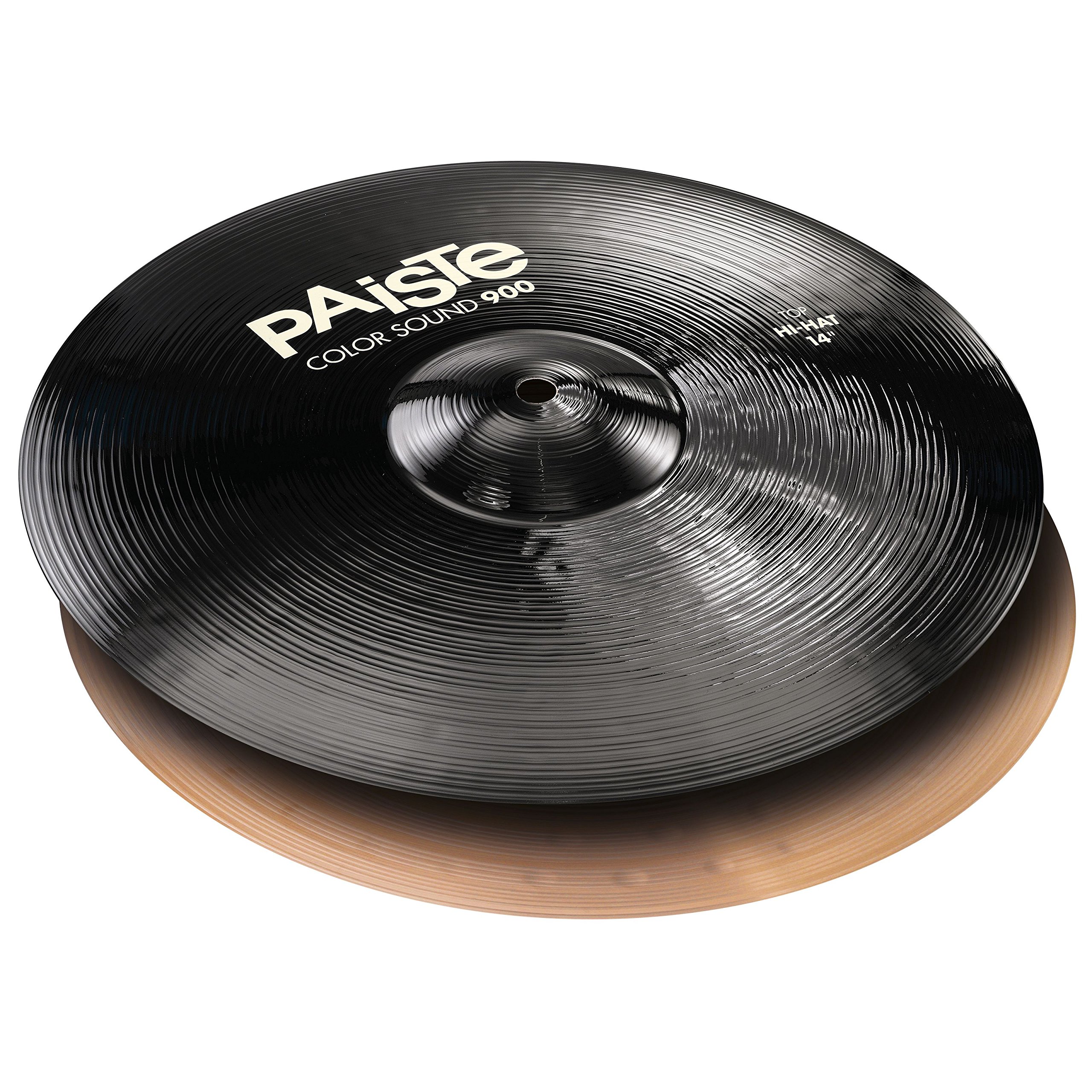 Paiste 14 Inch Color Sound 900 Black Hi-Hat Cymbals - Professional Drum Set Accessories for Live Performances & Studio Recording