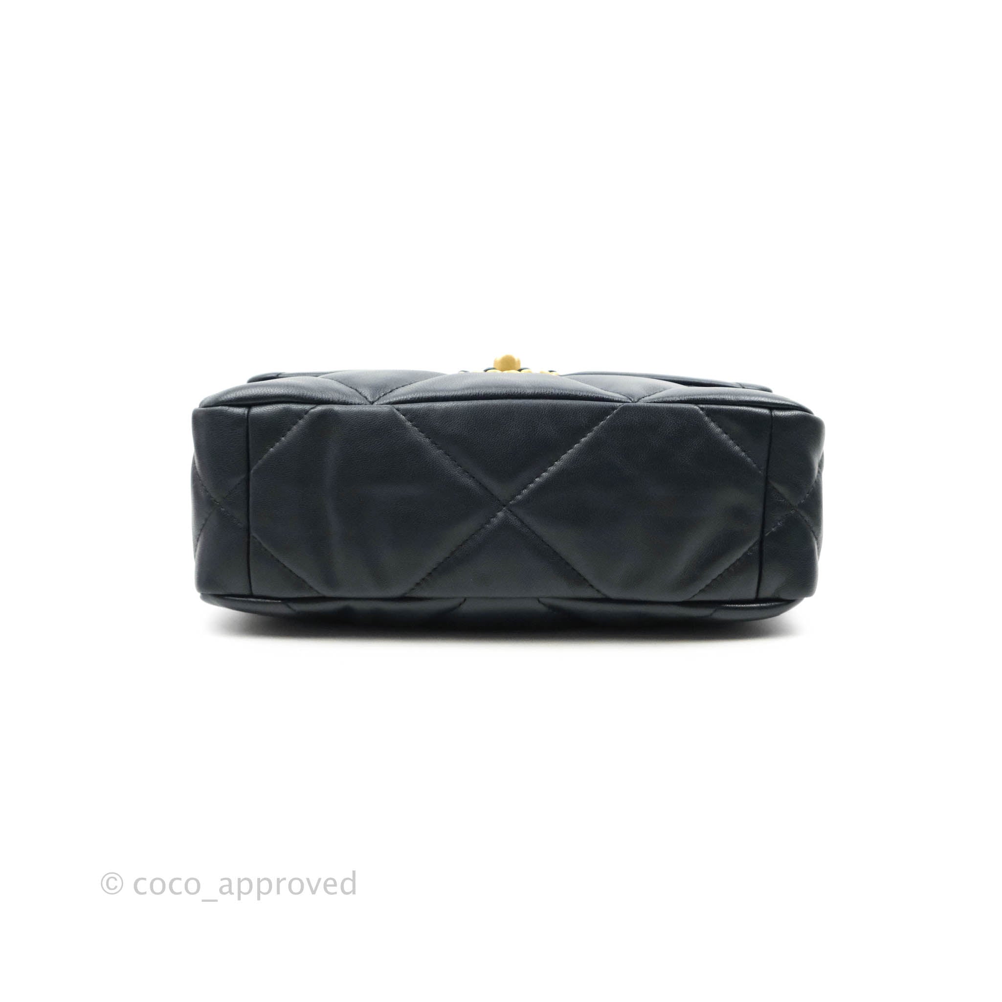 Chanel 19 Small Navy Blue Leather Flap Bag with Mixed Hardware - Luxury Designer Handbag for Women, Perfect for Work, Evening Events & Travel