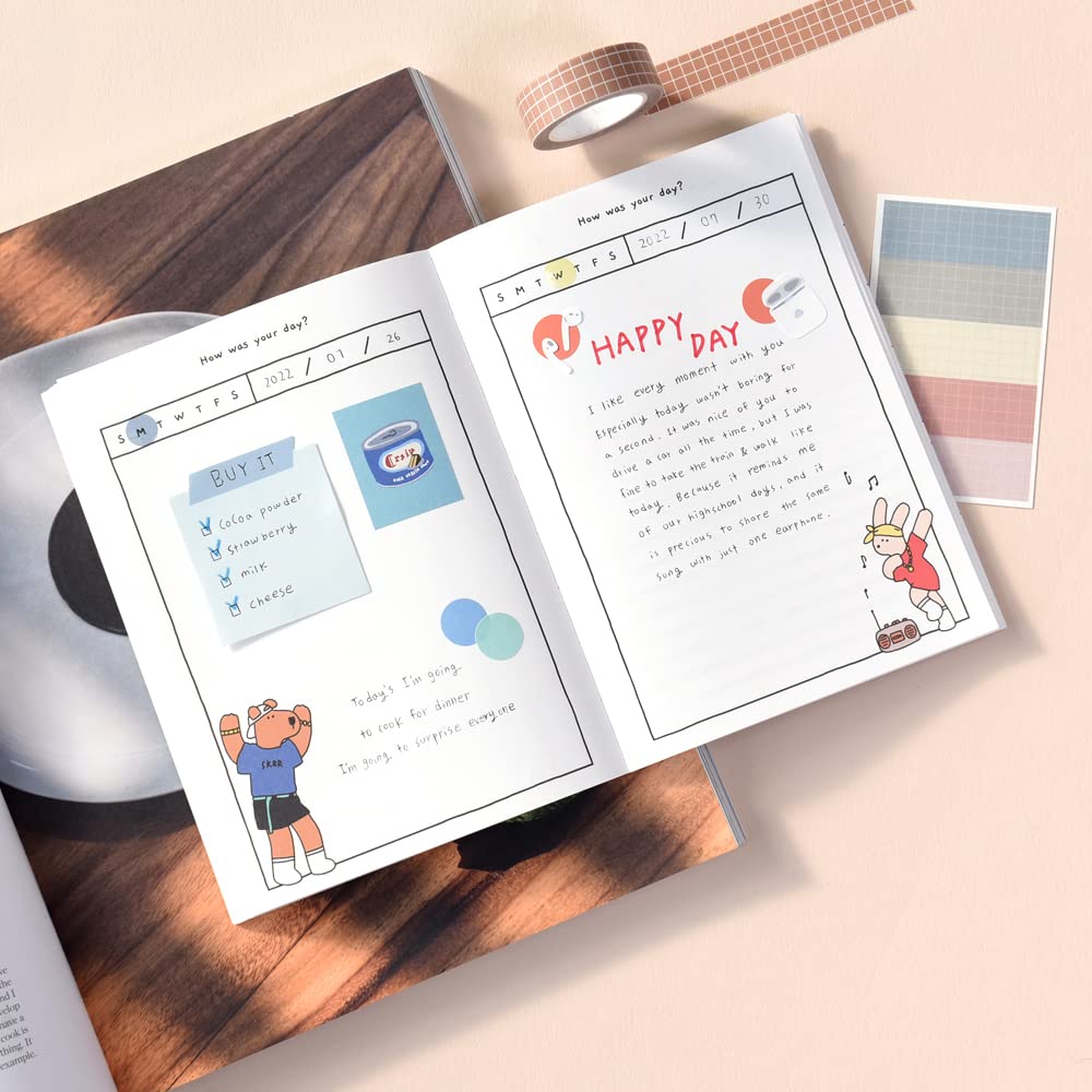 Monolike Happy & Lucky 6-Month Academic Planner - Weekly & Monthly Organizer with Bicycle Design | Perfect for Students, Teachers & Office Use