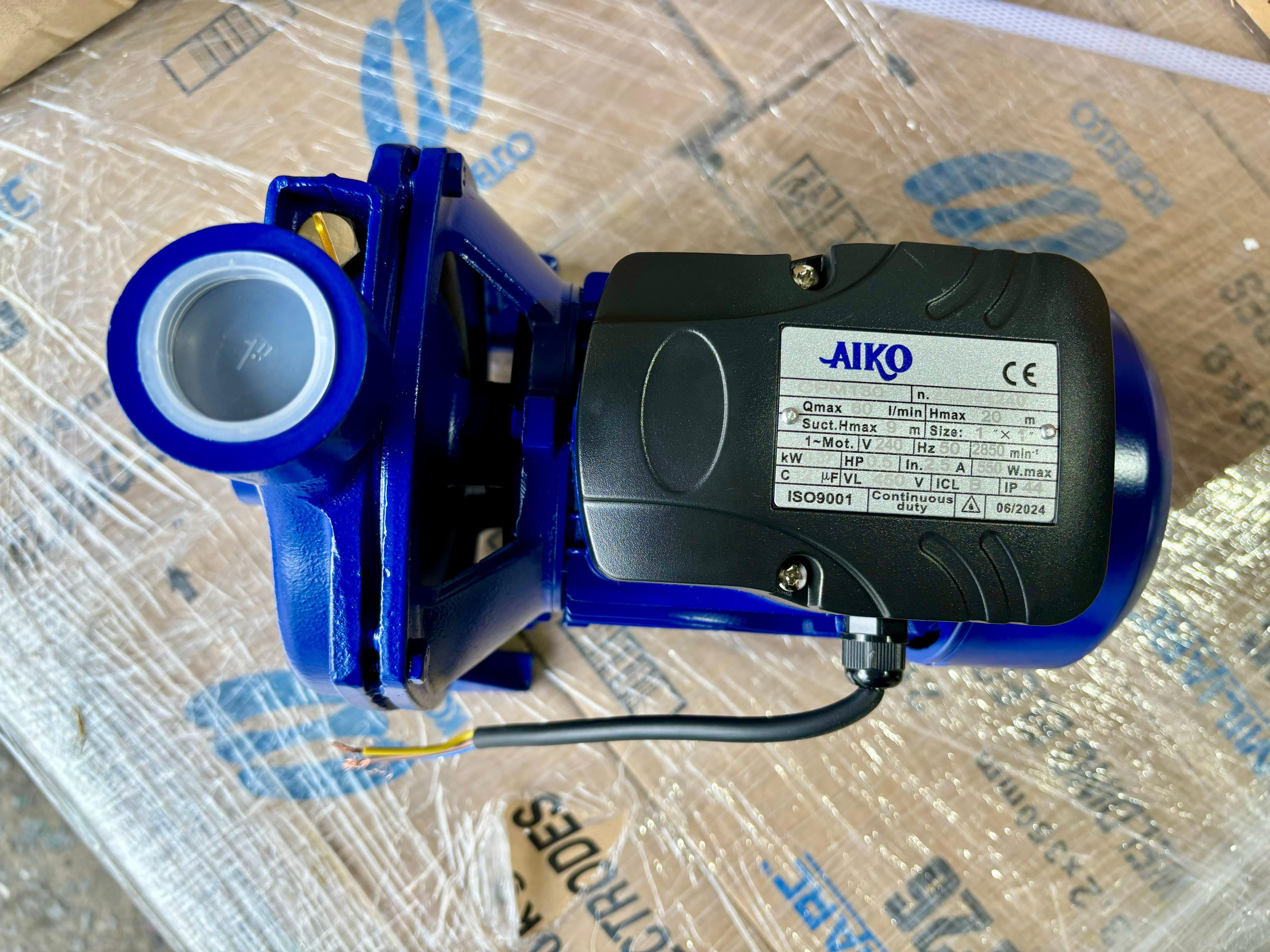 Aiko 1X1 0.5HP 230V Centrifugal Water Pump - WP A CPM130 Model | High Efficiency Industrial & Home Water Transfer for Irrigation, Pool, and Plumbing Systems