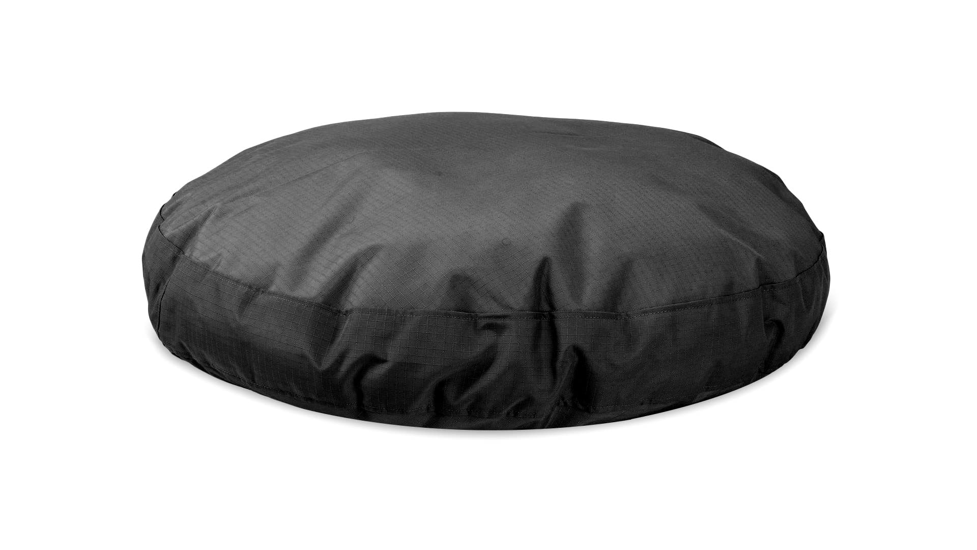 K9 Ballistics Chew Proof Round Dog Bed - Durable, Waterproof & Machine Washable Pet Pillow for Aggressive Chewers - Small Size in Obsidian Black - Perfect for Playful Dogs & Indoor/Outdoor Use