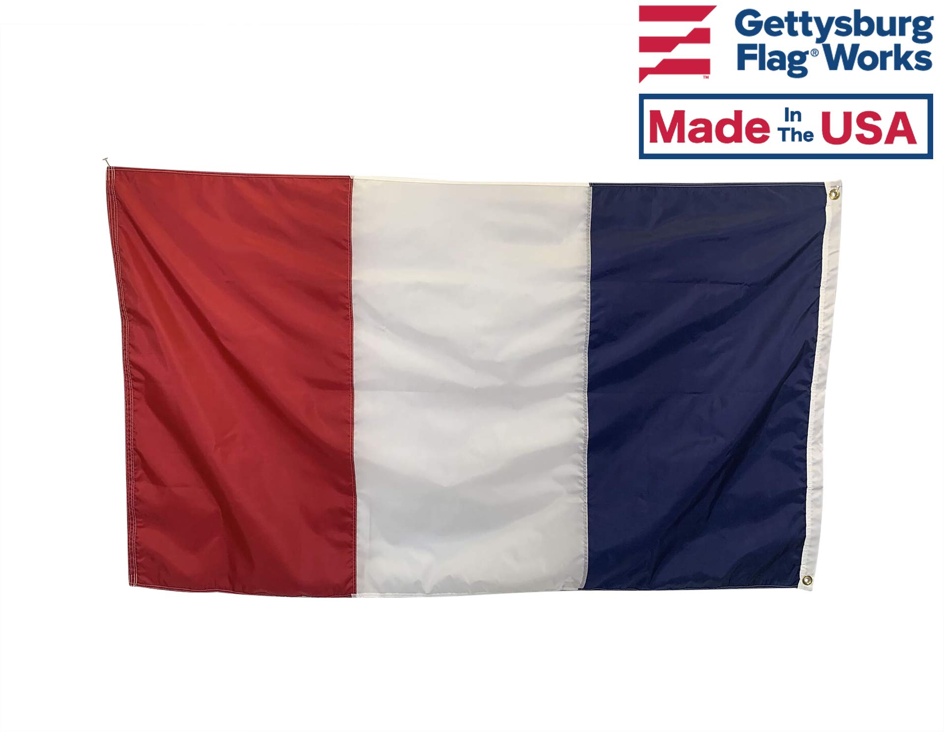 10x15 FT France Flag - Heavy Duty All-Weather Nylon with Reinforced Stitching - Made in USA - Perfect for Outdoor Events, Parades & Home Decoration