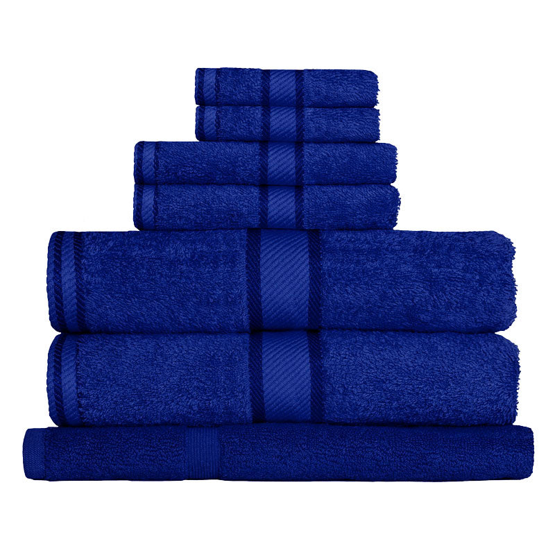 Premium 100% Cotton Bath Towel Set - 7-Piece Royal Blue Luxury Towels for Spa, Bath & Beach | Soft, Absorbent & Quick-Drying