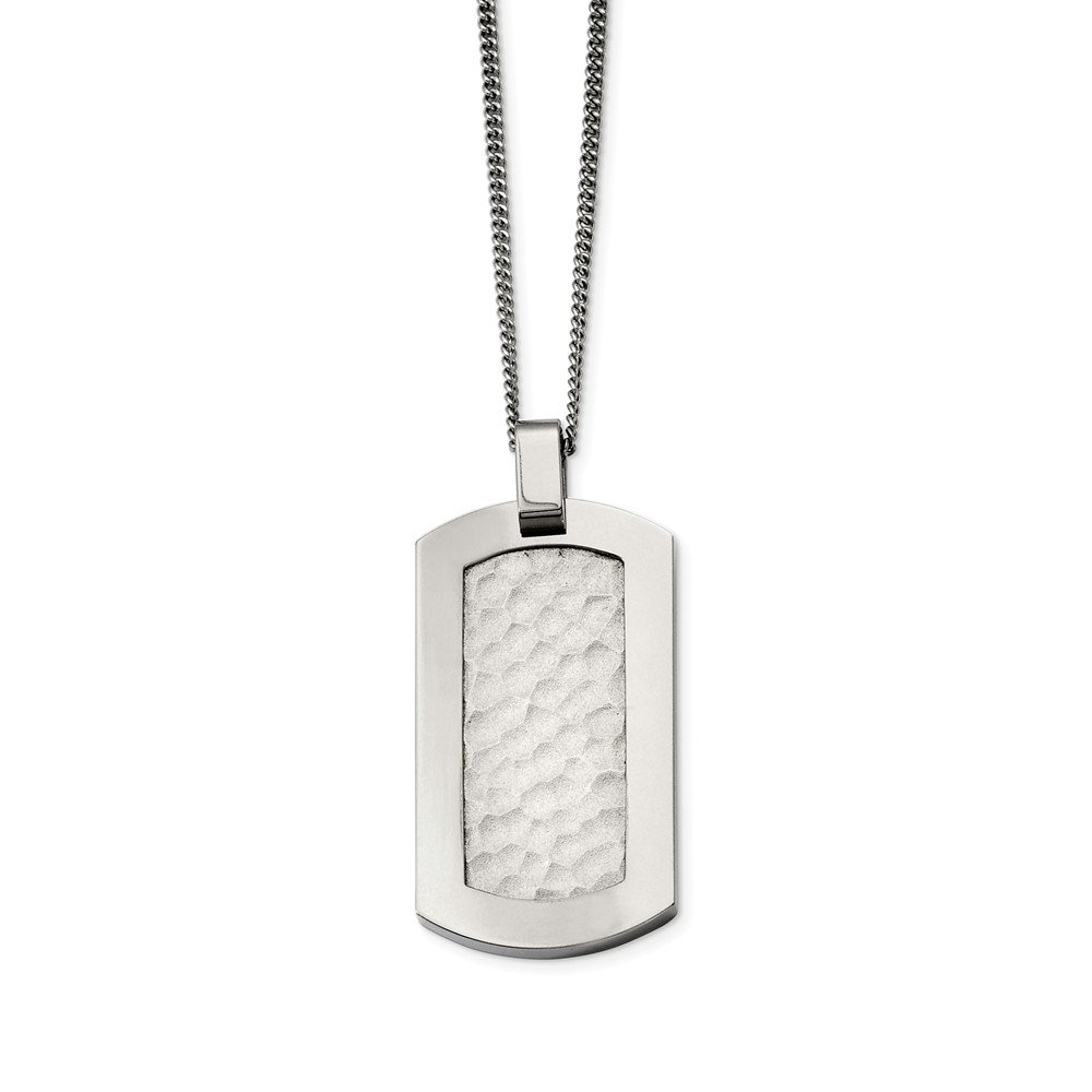 Jewels By Lux Titanium Hammered Pendant Necklace for Women - Handcrafted Jewelry Gift for Birthday, Anniversary & Special Occasions | Elegant Layering Piece for Everyday Wear