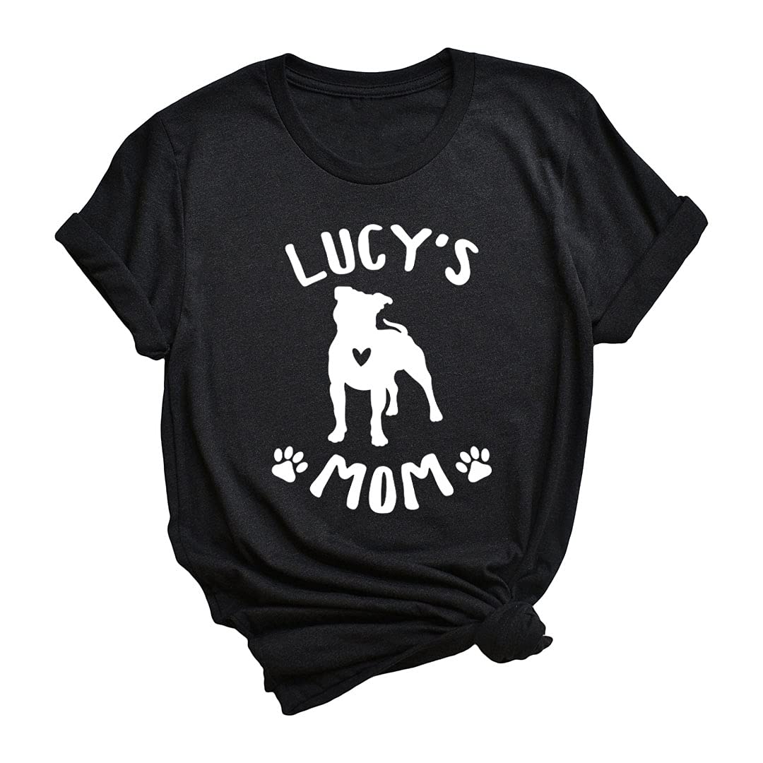 Custom Dog Mom T-Shirt with Pet Name - Funny Dog Lover Shirt for Women - Perfect Gift for Dog Owners - Great for Dog Parks, Walks & Pet Lover Events