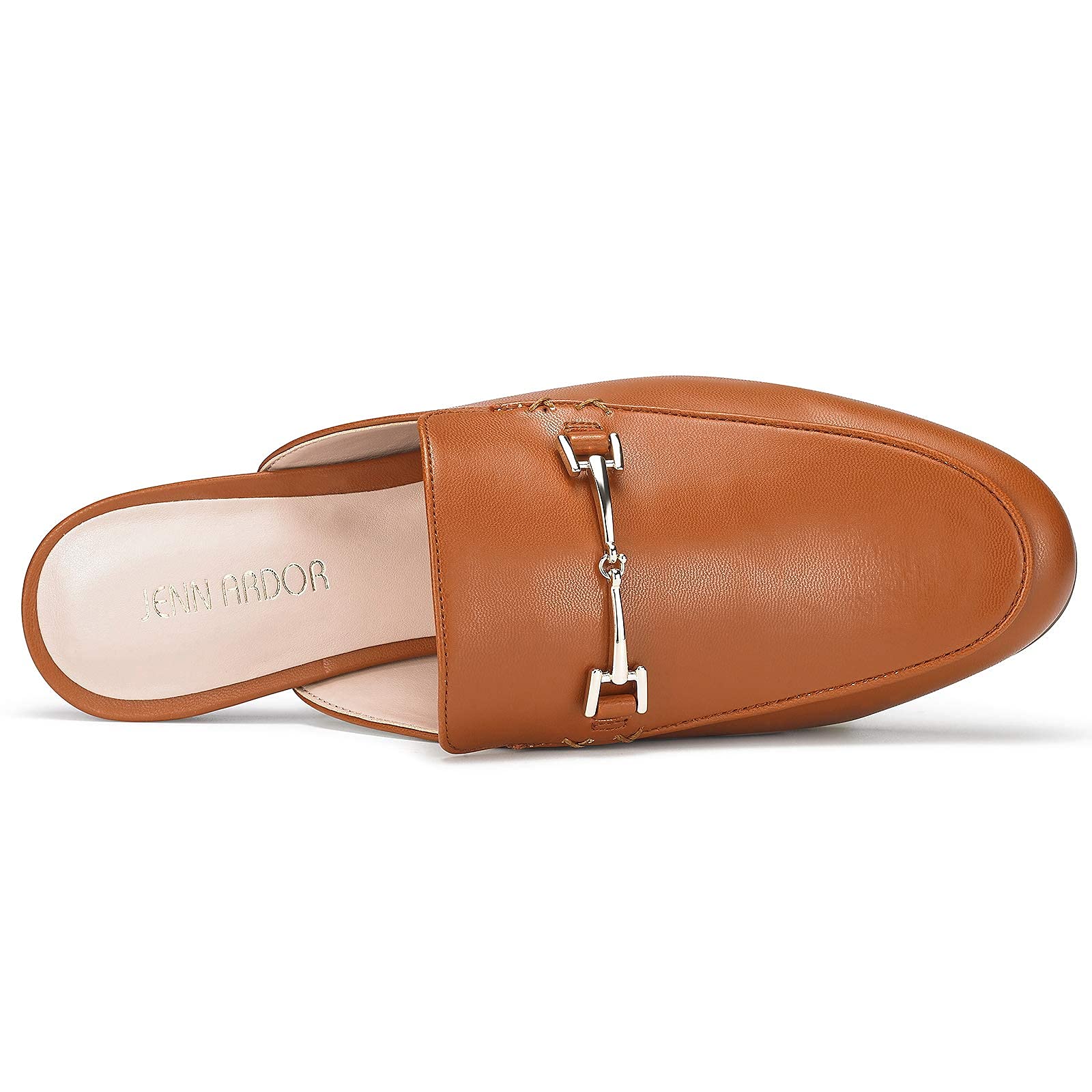 JENN ARDOR Women's Pointed Toe Mule Loafers - Slip On Backless Flats with Low Heel for Work, Office & Casual Wear - Comfortable Slipper Shoes for Women