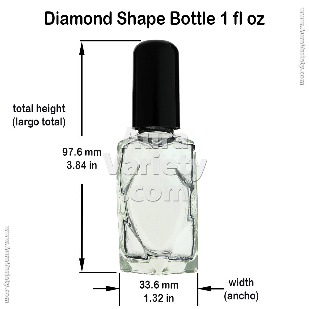 144-Pack 1oz (30ml) Empty Refillable Clear Glass Bottles with Diamond Cut Design - Perfect for Perfume, Essential Oils, Aromatherapy & Travel Kits - Ideal for DIY Beauty Products, Gift Sets & Home Organization