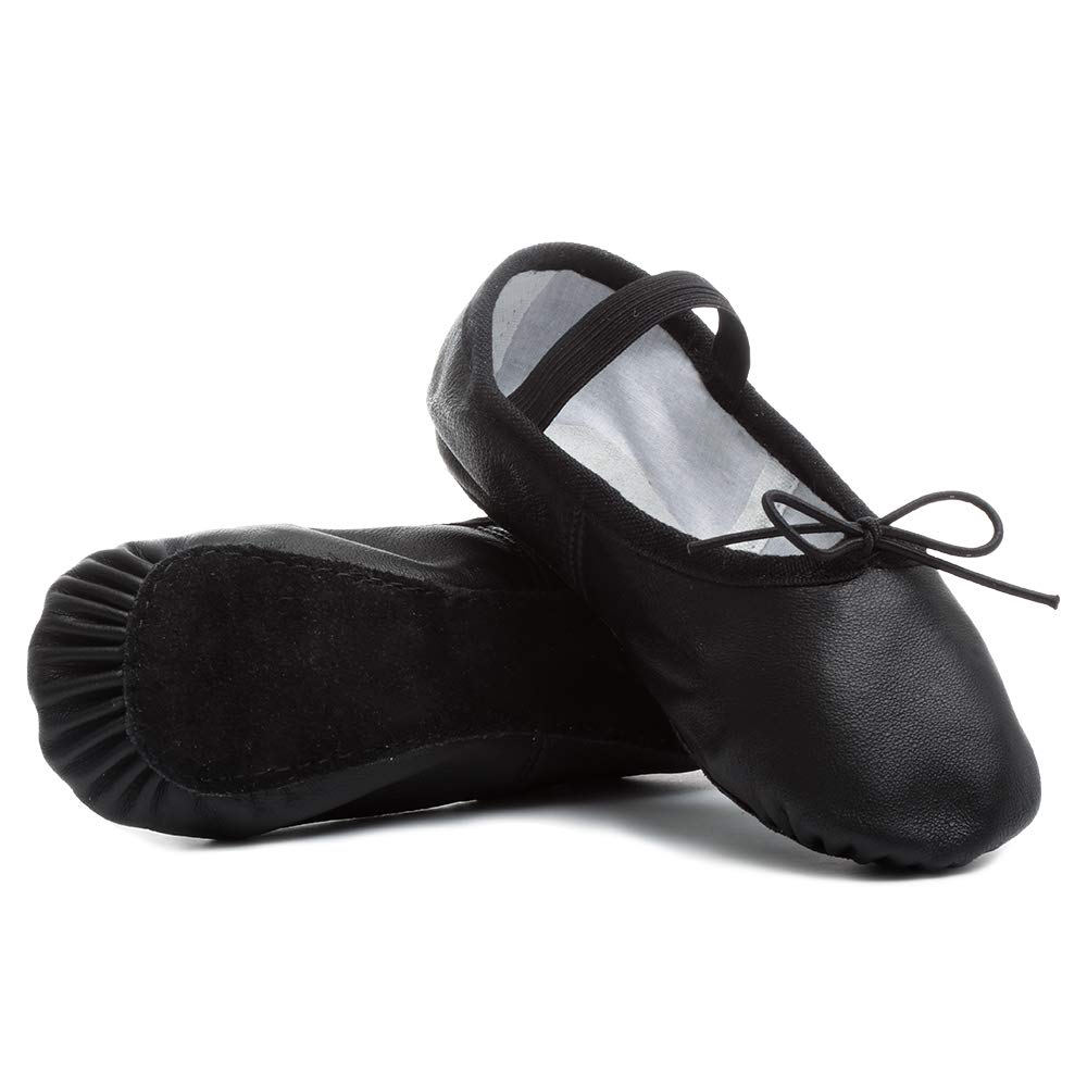 Premium Genuine Leather Ballet Shoes for Girls & Toddlers - Comfortable & Flexible Dance Shoes for Ballet Class, Recital & Practice