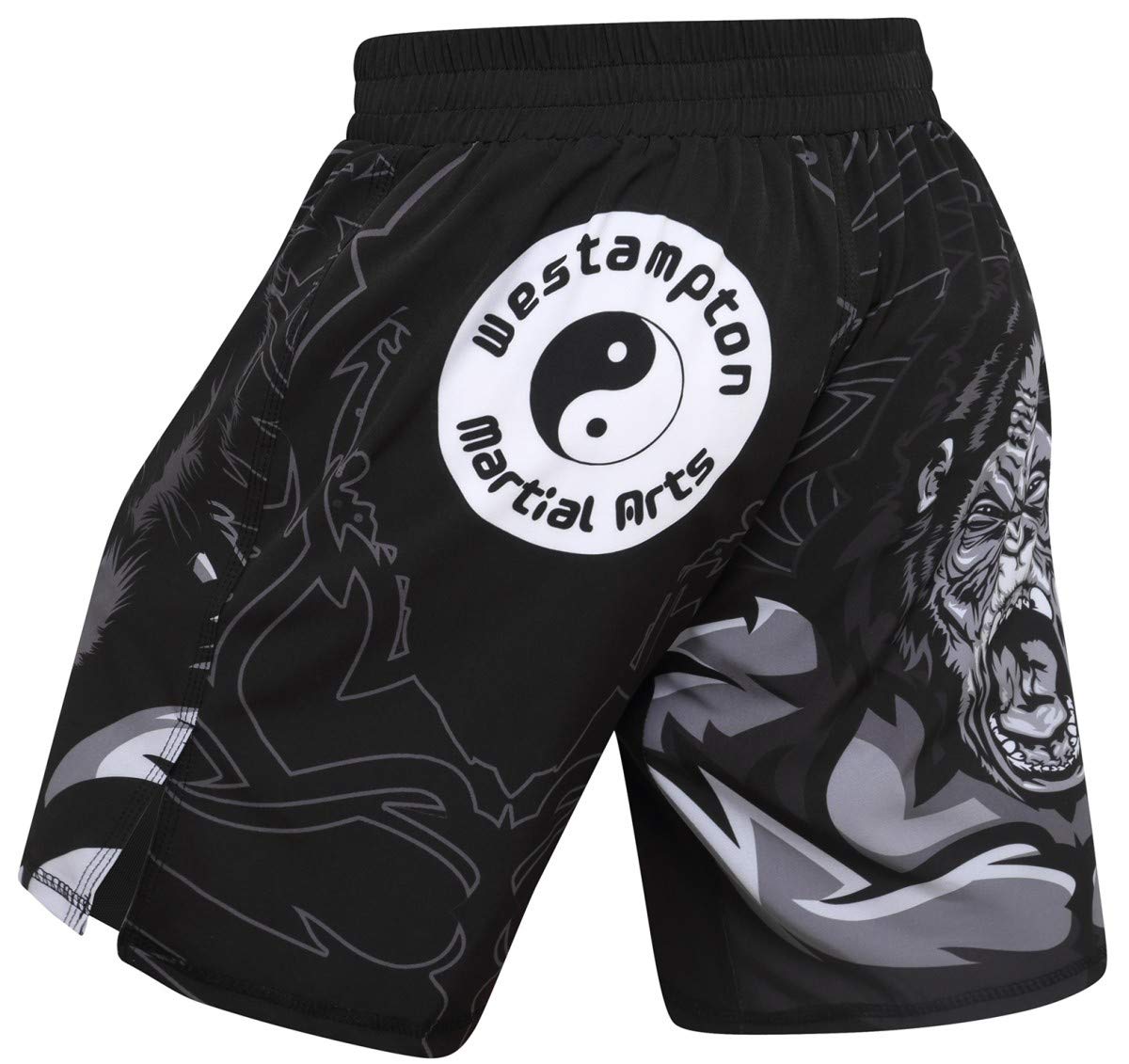 Red Plume Men's 3D Digital Print Athletic Shorts - Breathable Loose-Fit Performance Sportswear for Running, Gym & Outdoor Activities