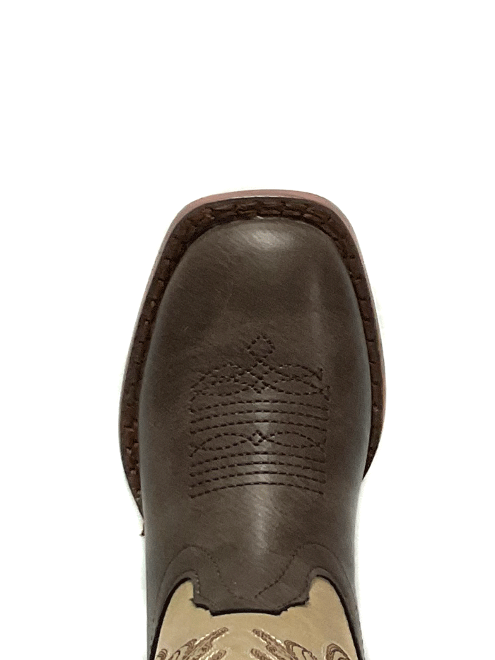 Roper 3089 Kids Blaze Square Toe Boots - Tan & Brown Western Cowboy Boots for Boys & Girls - Perfect for Rodeo, Horse Riding & Outdoor Adventures