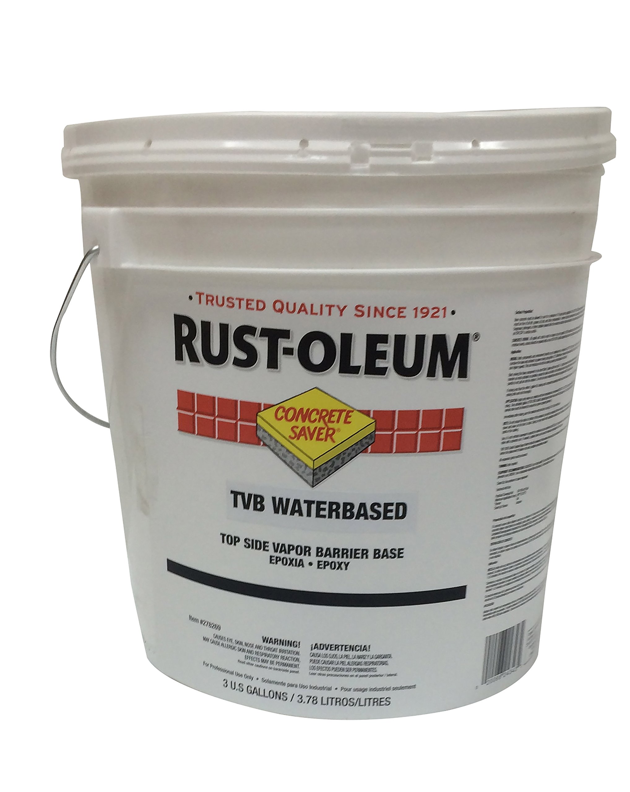 Rust-Oleum 277494 Concrete Saver Topside Vapor Barrier - 2-Gallon Clear Resin Coating for Basement Floors & Foundation Protection | Waterproof Sealant for Concrete Surfaces