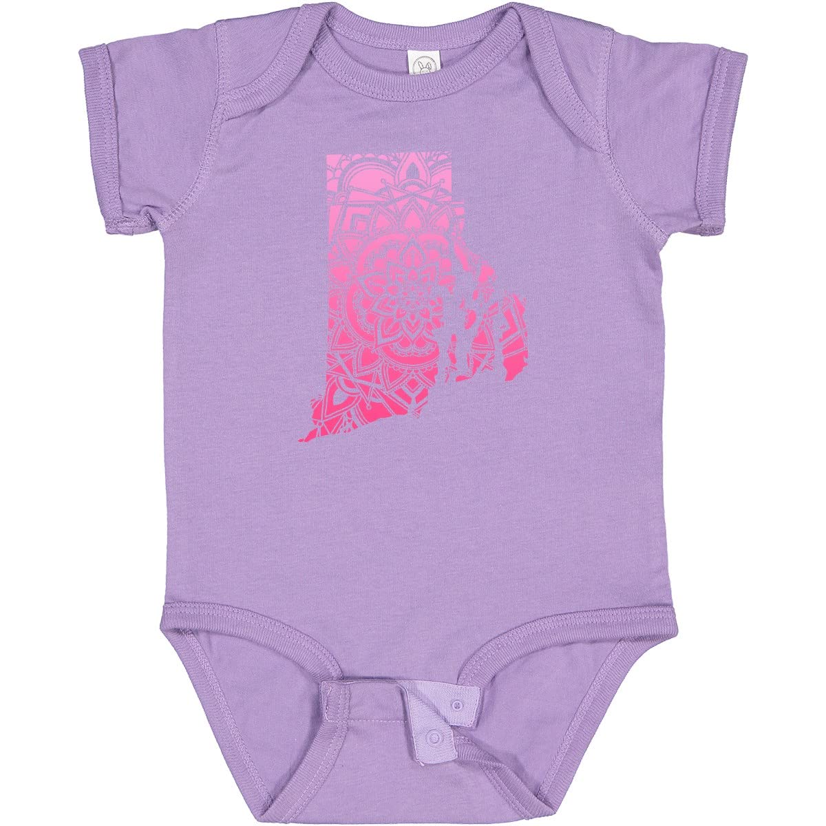 Inktastic Rhode Island Silhouette Mandala Baby Bodysuit - Soft Cotton Onesie for Newborns & Infants - Perfect for Family Outings, Photo Shoots & Everyday Wear