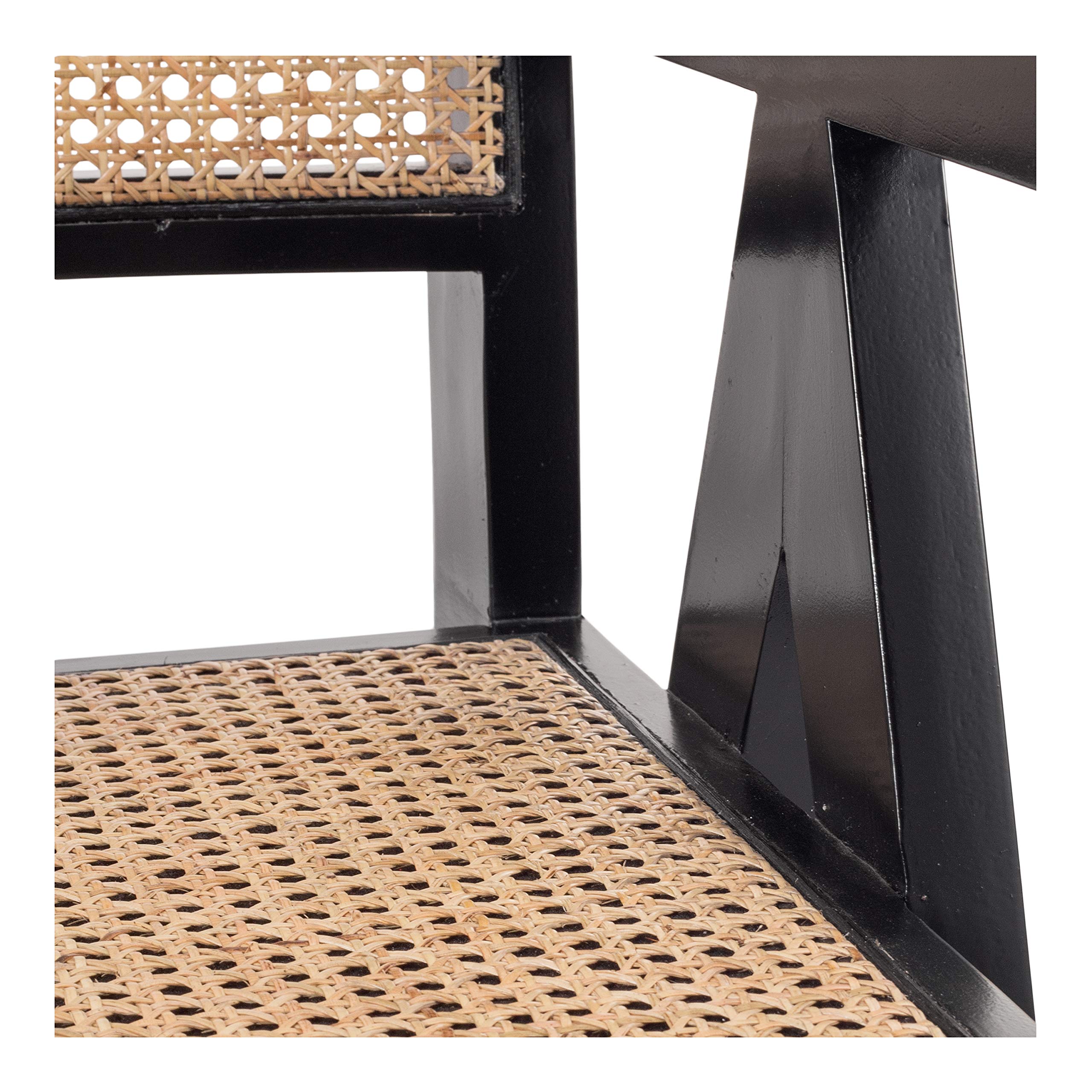 NPD Furniture and More Bordeaux Dining Chair - Natural Wood Finish - Modern Farmhouse Style - Perfect for Dining Room, Kitchen, or Breakfast Nook