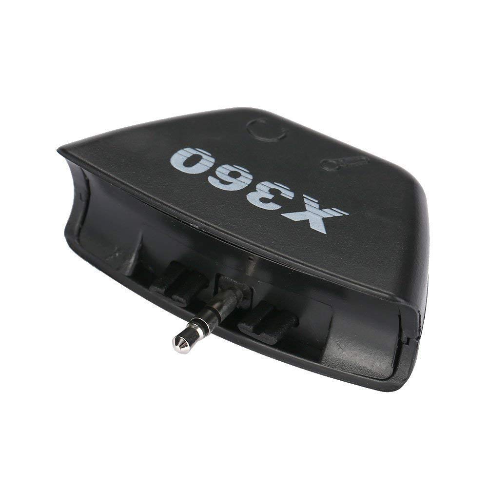 Xbox 360 Controller 3.5mm Headset Microphone Adapter - Black | Compatible with Gaming Headsets & Voice Chat for Xbox 360 Consoles