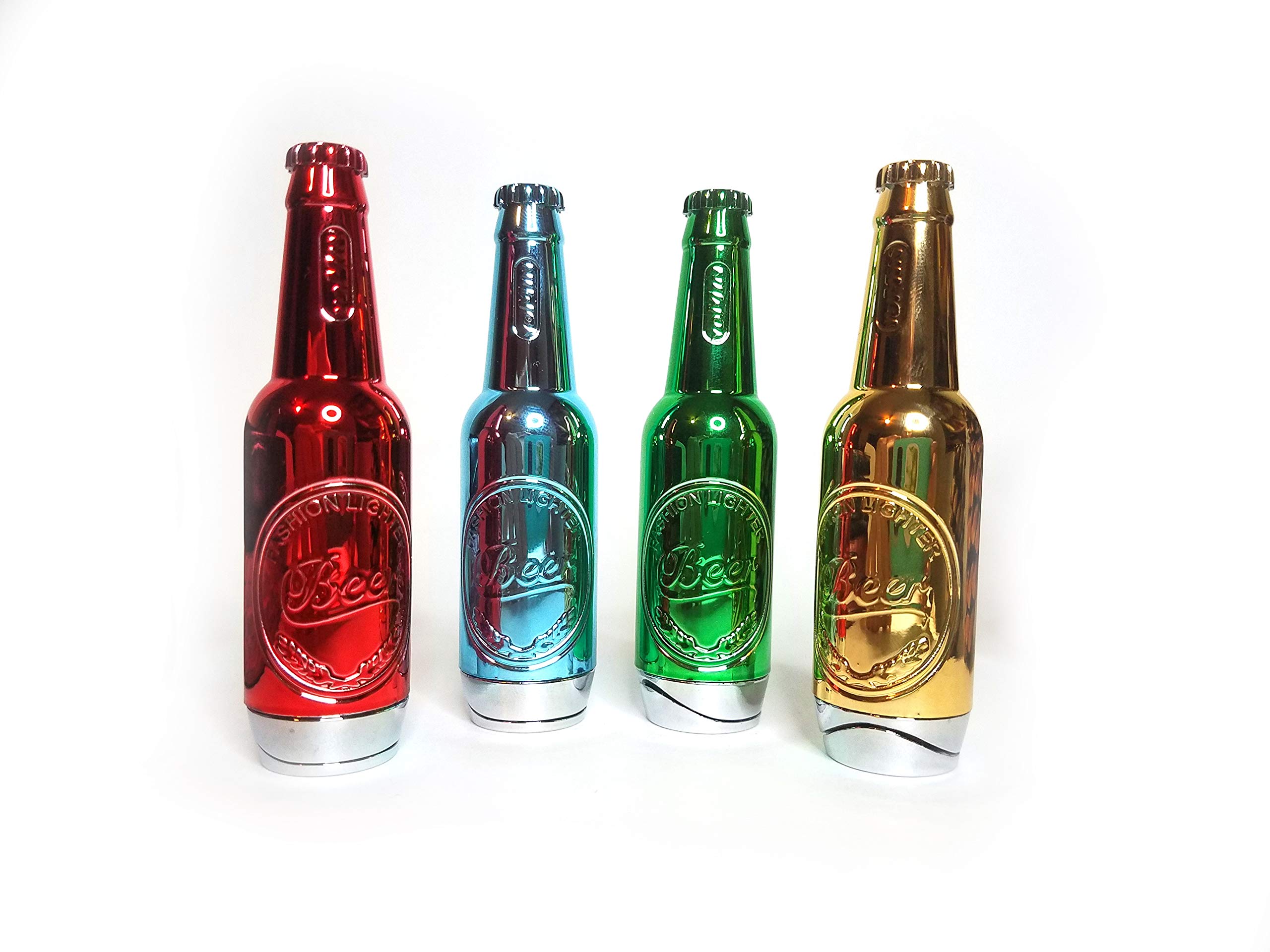 Gold Beer Bottle Lighter - Refillable Novelty Lighter for Collectors & Parties