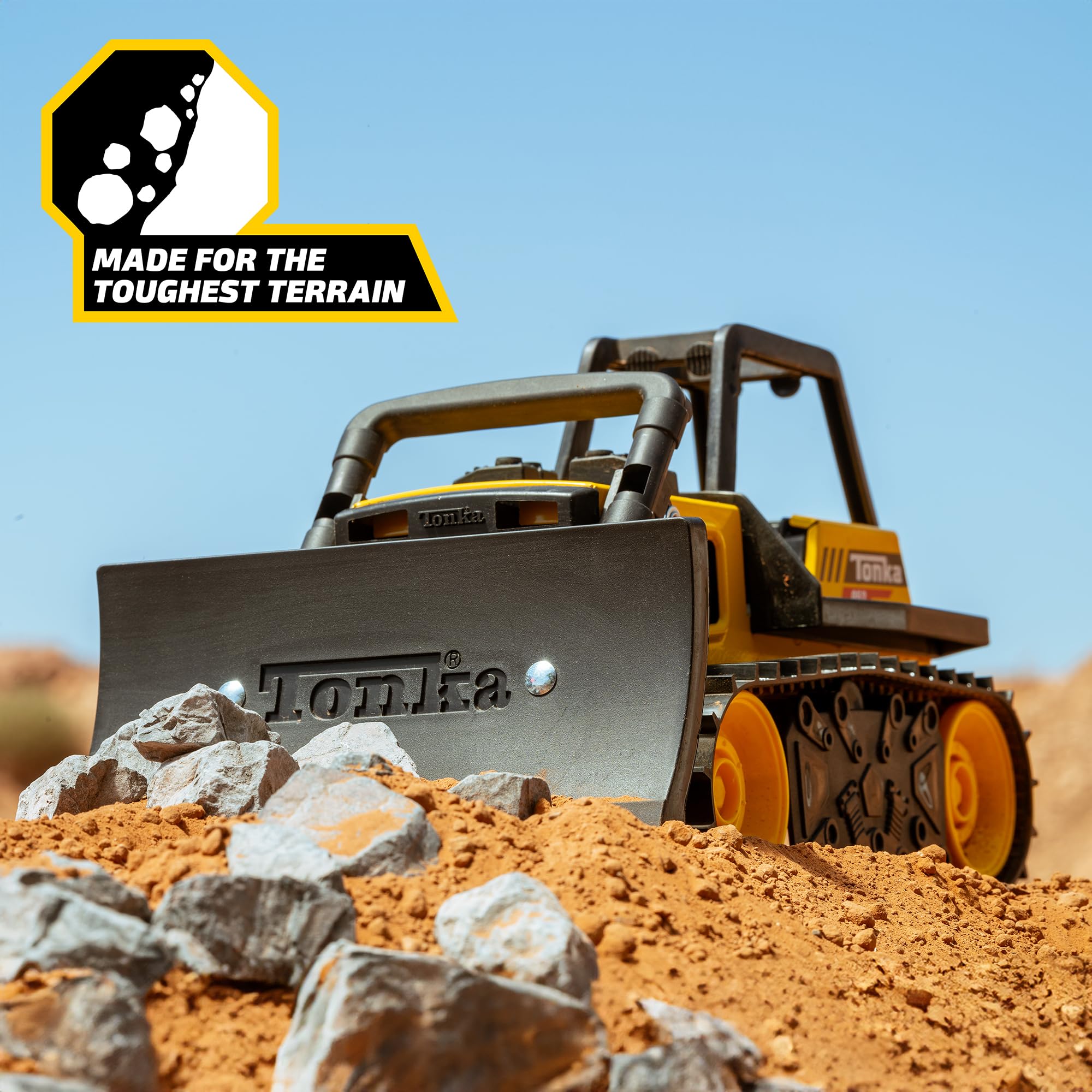Tonka 6027 Steel Classic Bulldozer Toy - Durable Construction Vehicle for Kids Ages 3+ | Boys & Girls Pretend Play, Sandbox Toys, Birthday Gifts | Outdoor & Indoor Playtime Fun