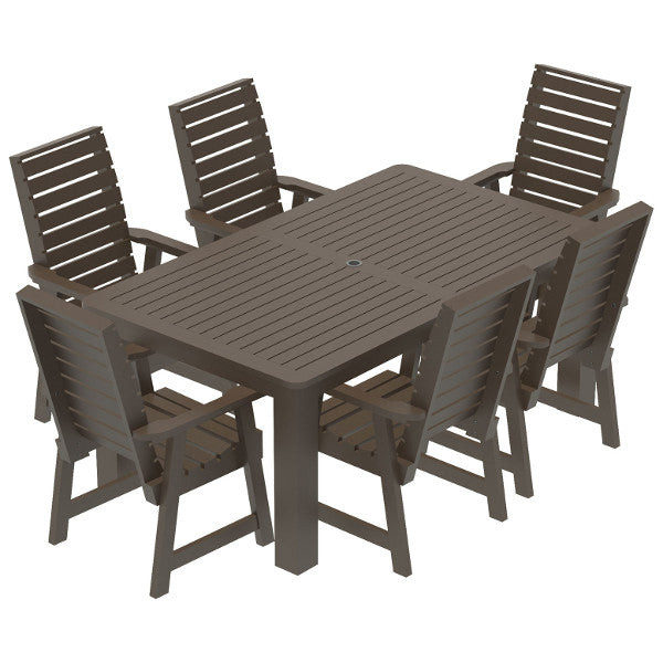 Glennville 7-Piece Dining Set - Modern Wooden Table & Chairs for Kitchen, Dining Room, Patio | Perfect for Family Meals & Entertaining Guests