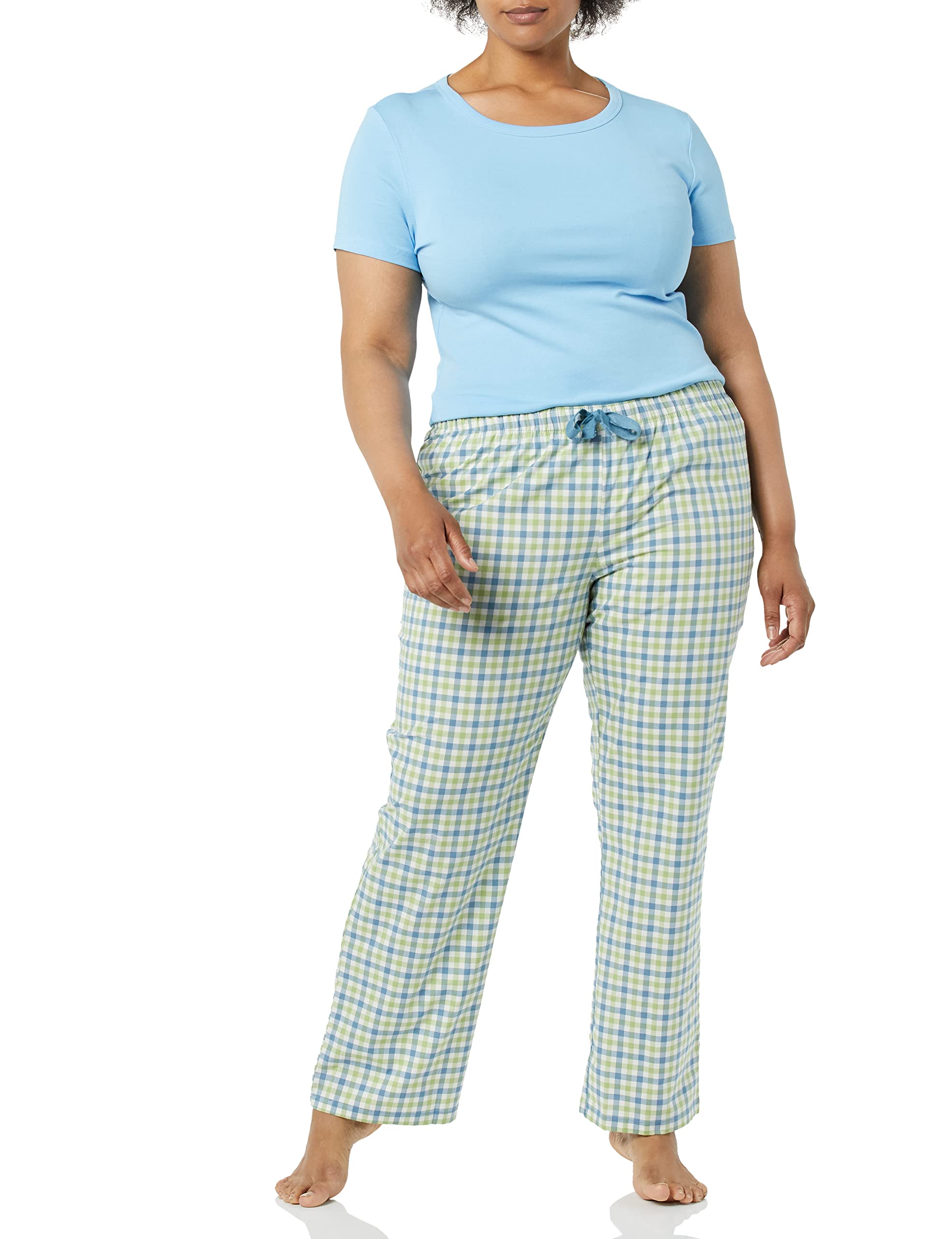 Amazon Essentials Women's Poplin Sleep Pants - Soft & Breathable Lounge Pajama Bottoms for Comfortable Nightwear & Relaxing at Home