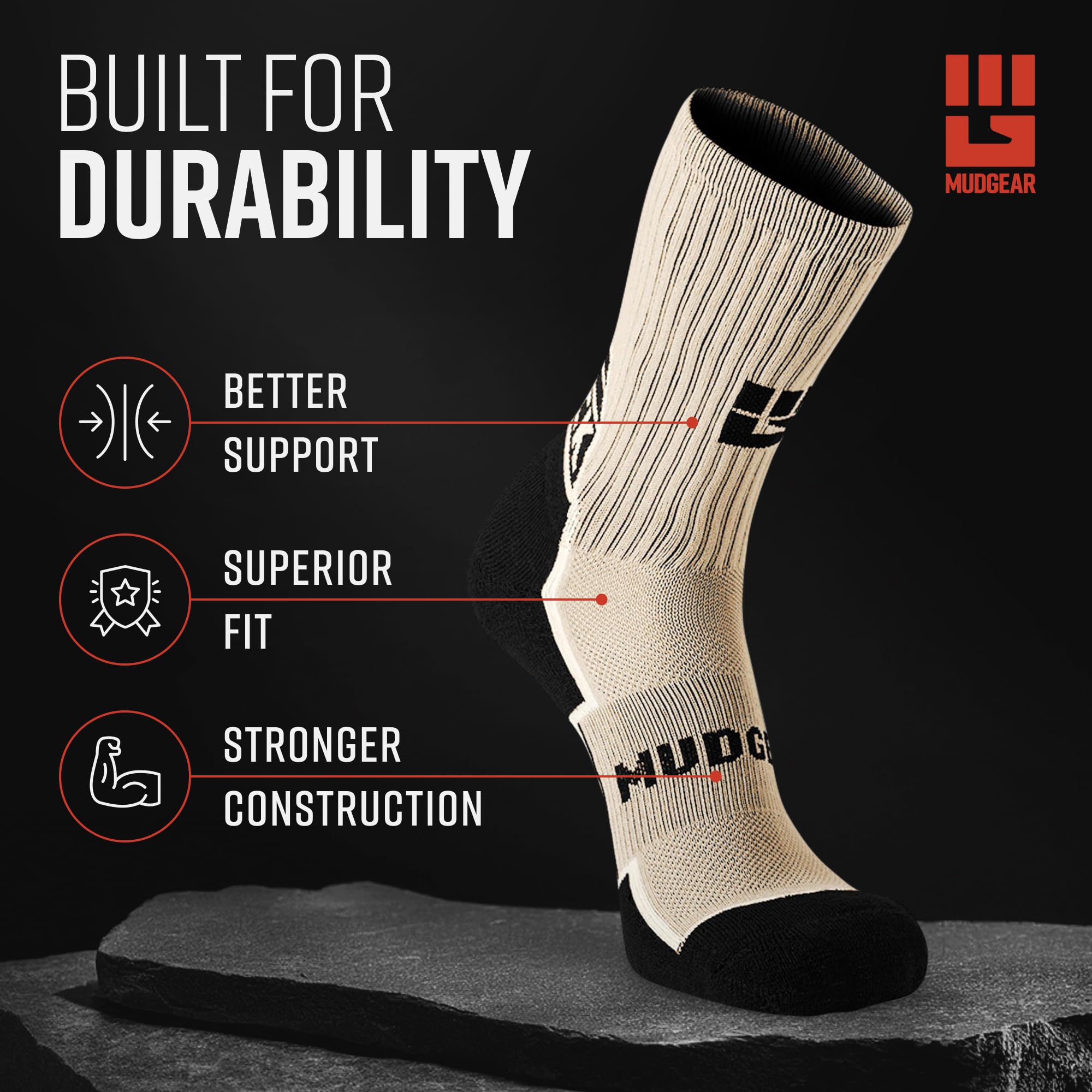 Premium Merino Wool Tactical Boot Socks for Military, Rucking, Hiking & Outdoor Adventures - Durable USA-Made Crew Socks for Cold Weather & Extreme Conditions