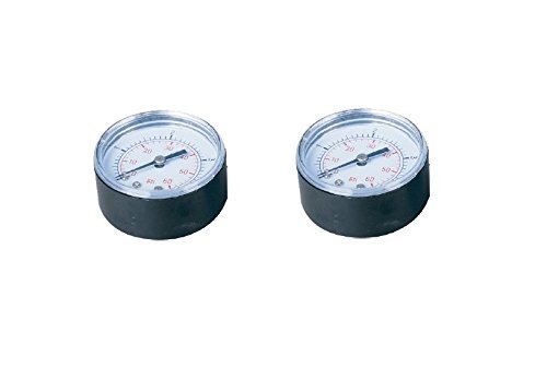 2 Pack Pool Spa Filter Water Pressure Gauge 0-60 PSI, 1/4
