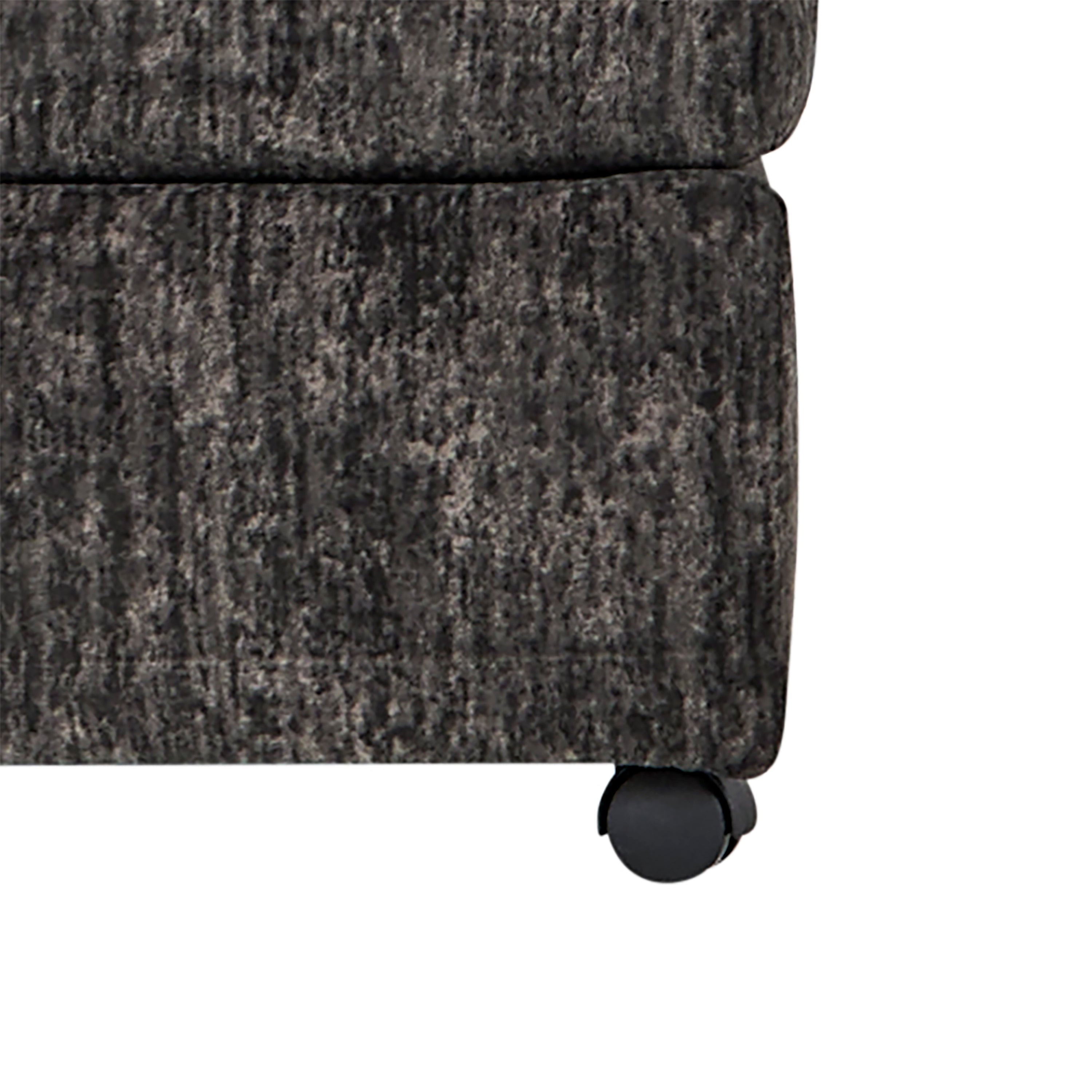 Roundhill Furniture Nason Living Room Ottoman - Soft Upholstered Storage Footrest, Perfect for Living Room, Bedroom & Home Decor - Coffee Table Alternative with Hidden Storage Compartment