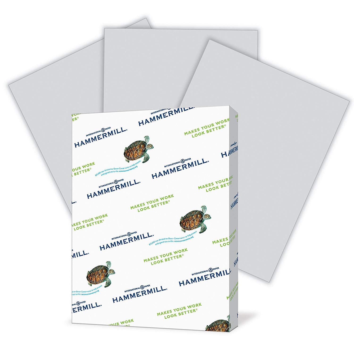 Hammermill Colored Paper - 20lb Gray Printer Paper, 8.5x11 Letter Size, 500 Sheets per Ream, Pastel Paper for Office, School & Craft Projects (102889R) - 4 Pack Bulk Supply