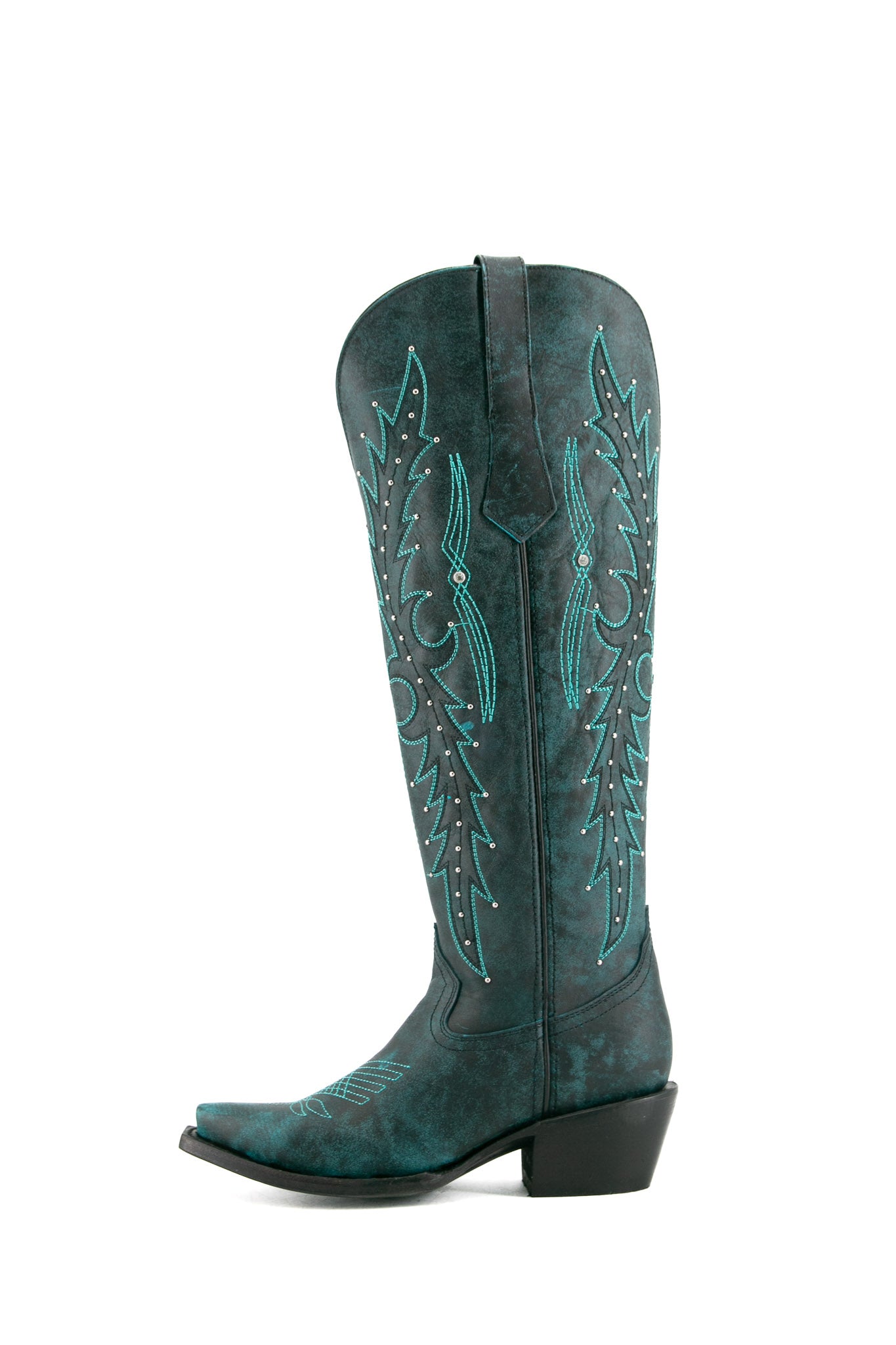 Paulina Women's Tall Wide Calf Cowgirl Boots - Comfortable Snip Toe Western Riding Boots for Country Dancing, Rodeo & Outdoor Activities