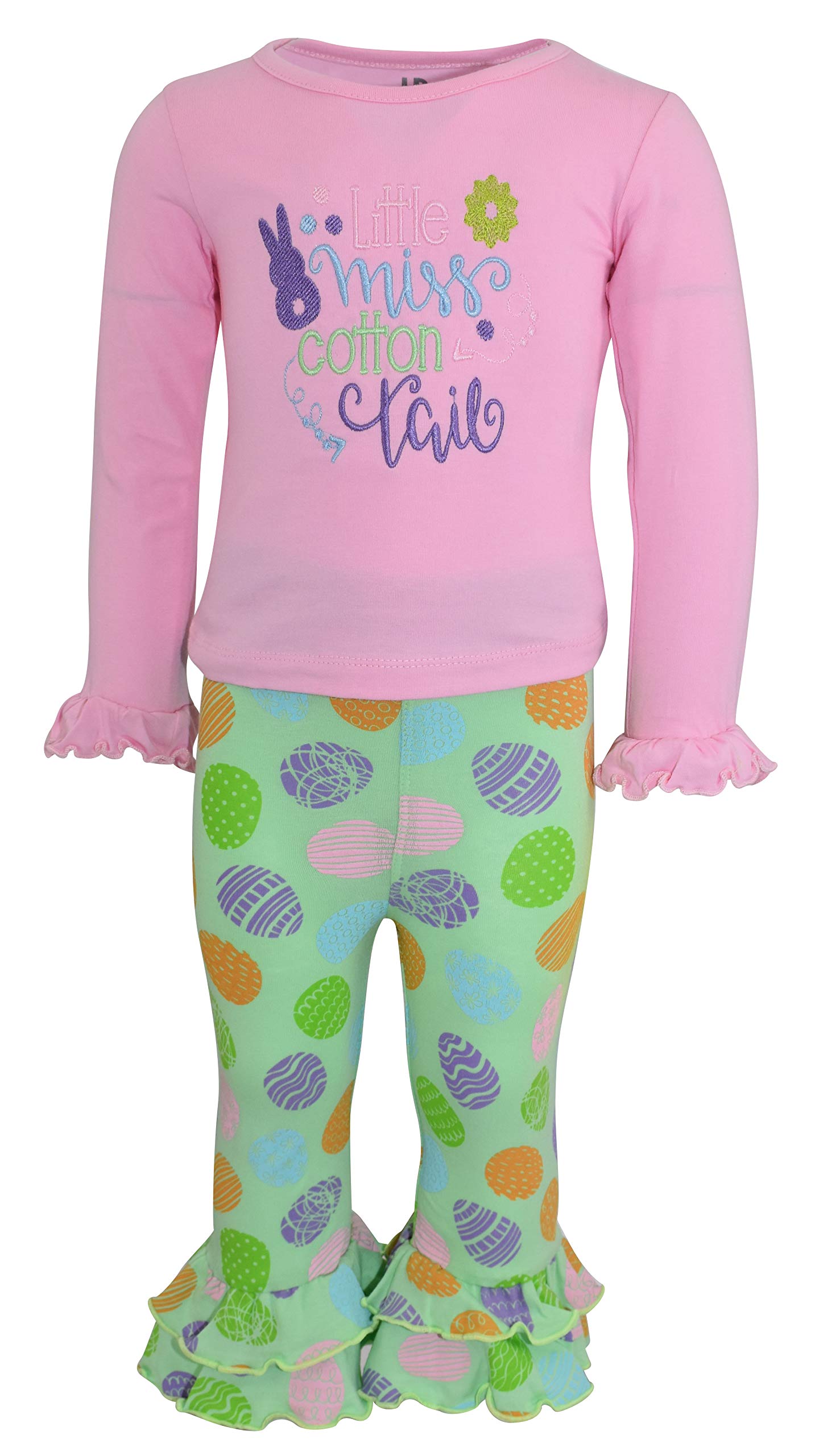 Unique 2-Piece Baby Girl Outfit - Ruffle Leggings & Long Sleeve Shirt Set for Toddlers | Playtime & Photo Shoots