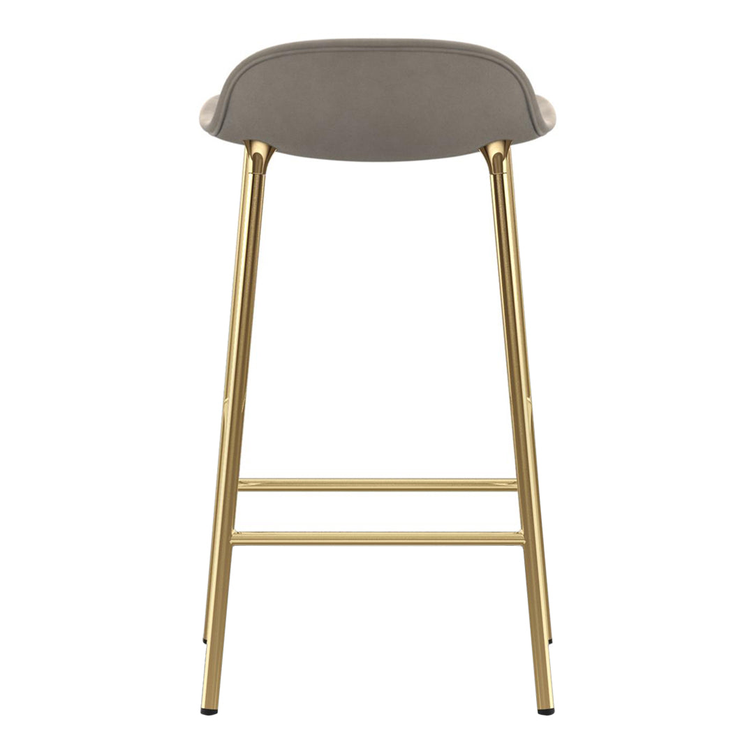 Modern Upholstered Counter Stool with Metal Legs - Bar Height Kitchen Island Stool for Home, Cafe & Restaurant Use