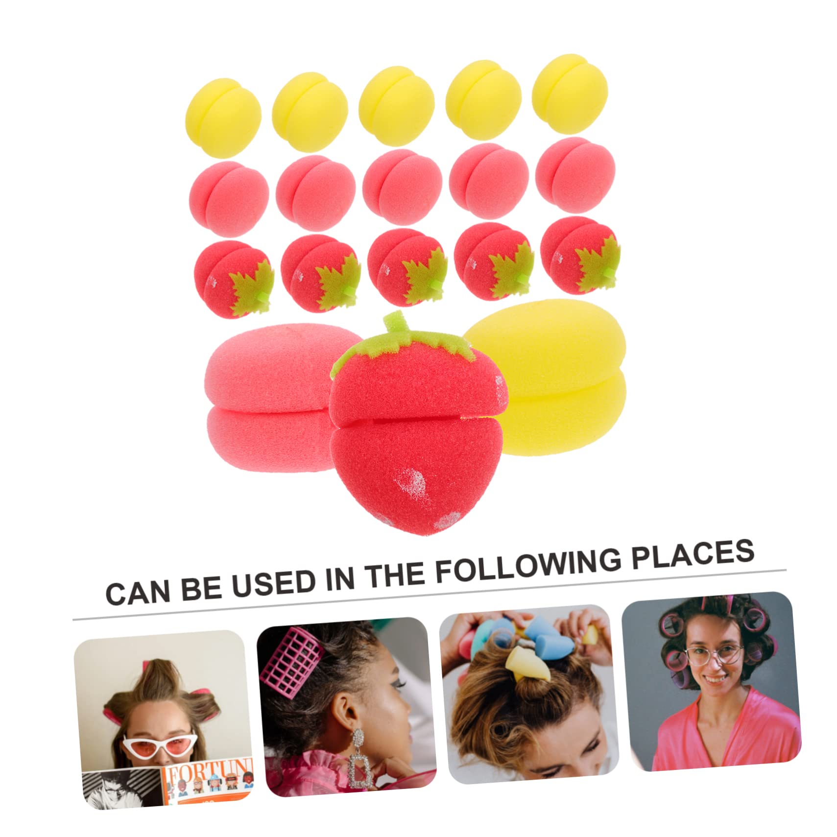 FOMIYES 18pcs Sponge Hair Rollers for Women - Soft Foam Hair Curlers for Natural Curls, Home & Travel Hair Styling Tools - Perfect for Overnight Curls, Salon-Quality Waves at Home, and On-the-Go Styling