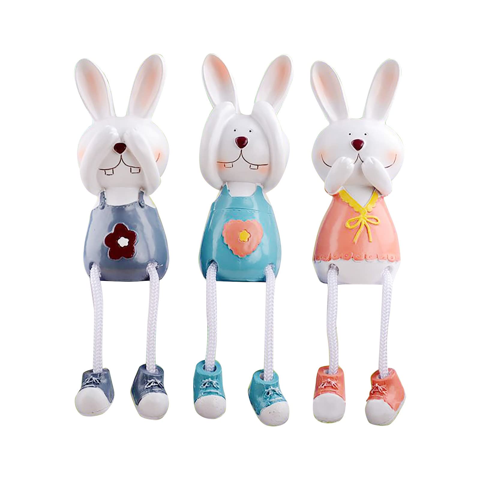 HiLeyJey Easter Bunny Hanging Ornament - Small Rabbit Foot Doll Decor for Kids, Perfect Easter Gift for Friends & Room Decoration | Ideal for Easter Party Decorations, Spring Home Decor & Children's Gift Giving