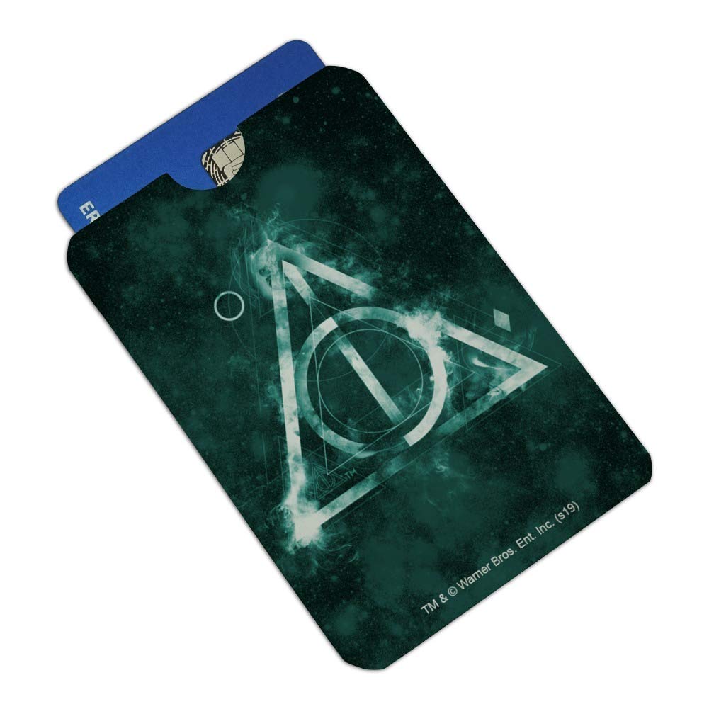 Harry Potter Deathly Hallows Logo RFID Blocking Credit Card Holder - Set of 4 Wallet Protectors for Contactless Security (Perfect for Travel, Shopping & Everyday Use)