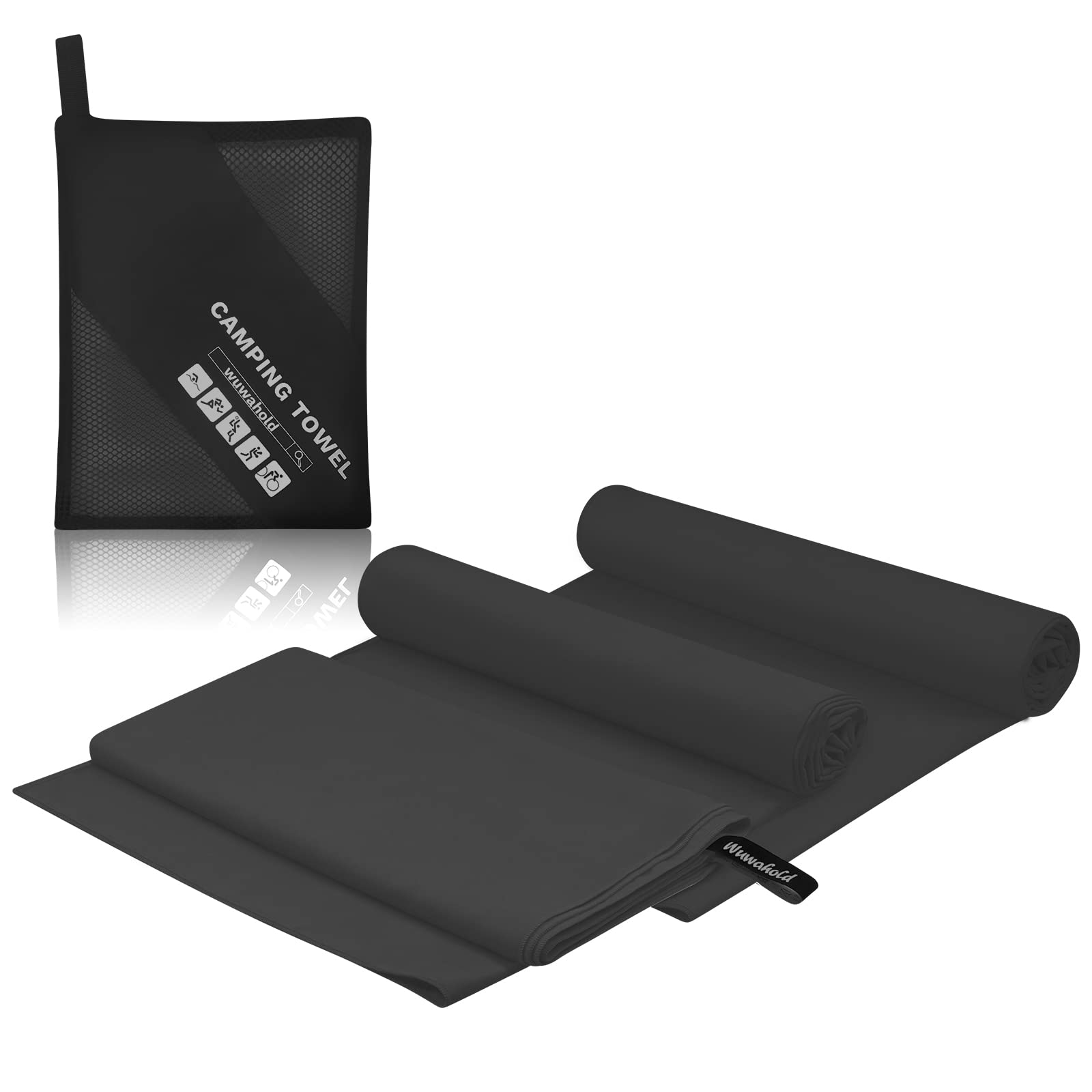 Quick Dry Microfiber Towels 30x60 Inches - 3 Pack Ultra Absorbent Lightweight Sports Towels for Gym, Yoga, Camping & Beach | Perfect for Workout, Swimming, Travel & Outdoor Activities